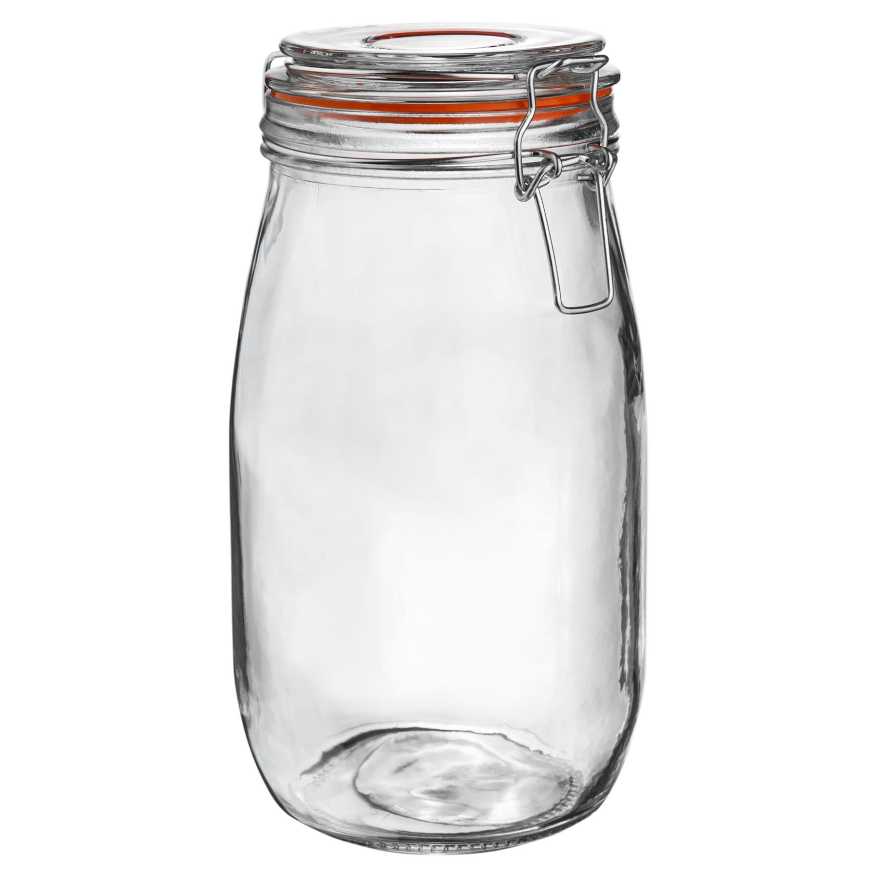 Glass Storage Jars Airtight Clip Top Lid Food Preserve Preserving Jar 1.5L x3 - Picture 17 of 27
