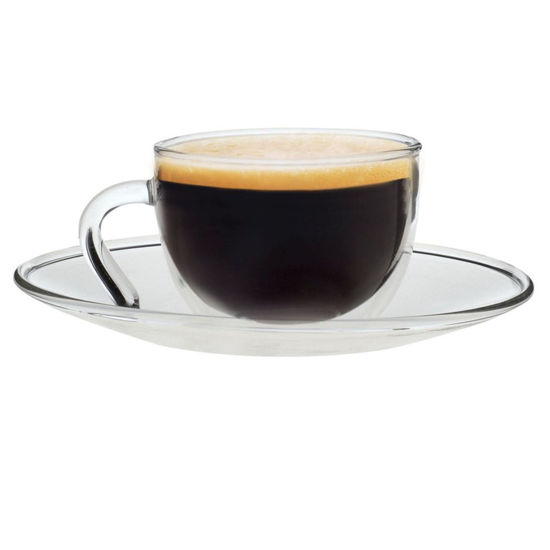 glass espresso cup and saucer