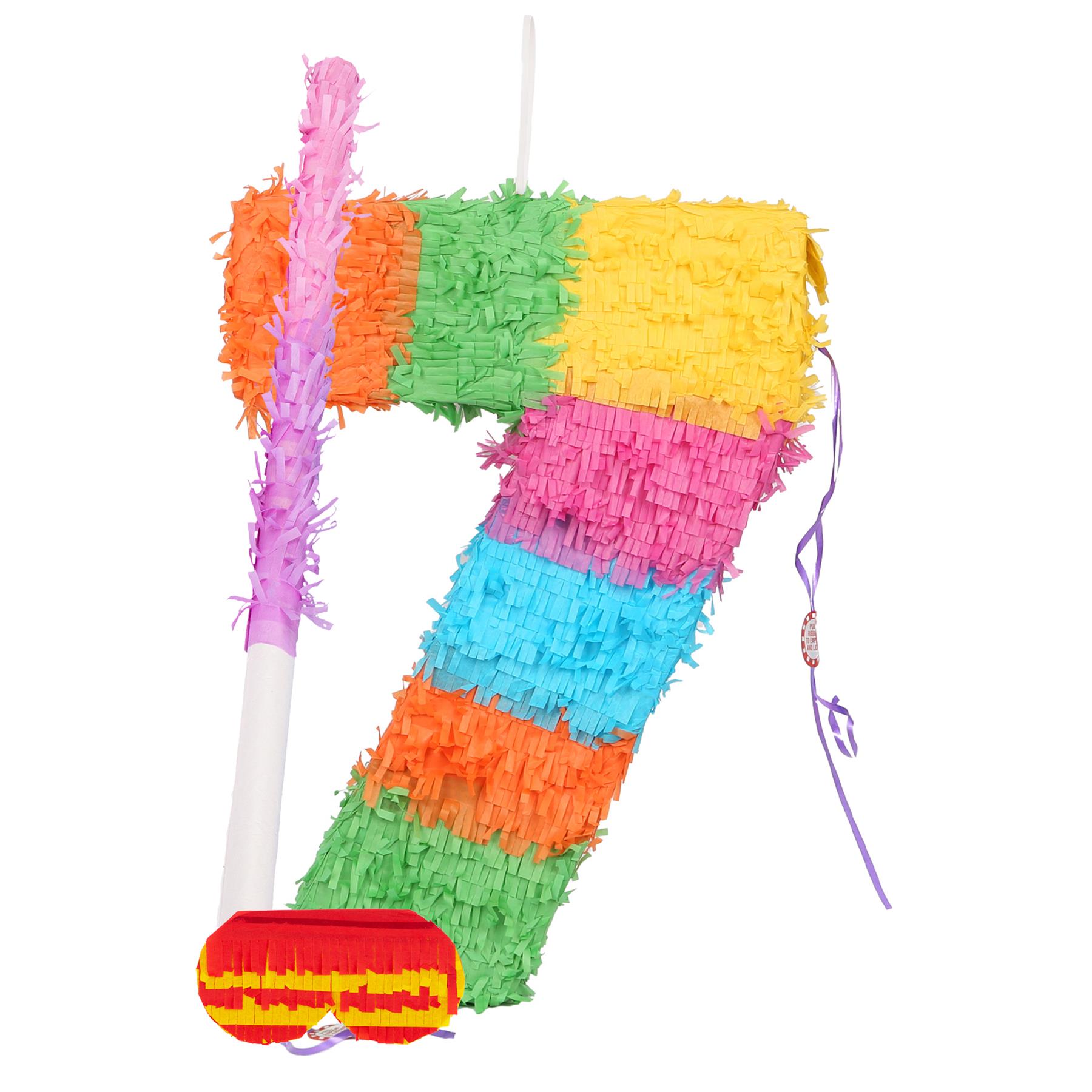 Party Pinatas Set with Stick & Blindfold Pink Stick Birthday Party Game - Picture 47 of 148