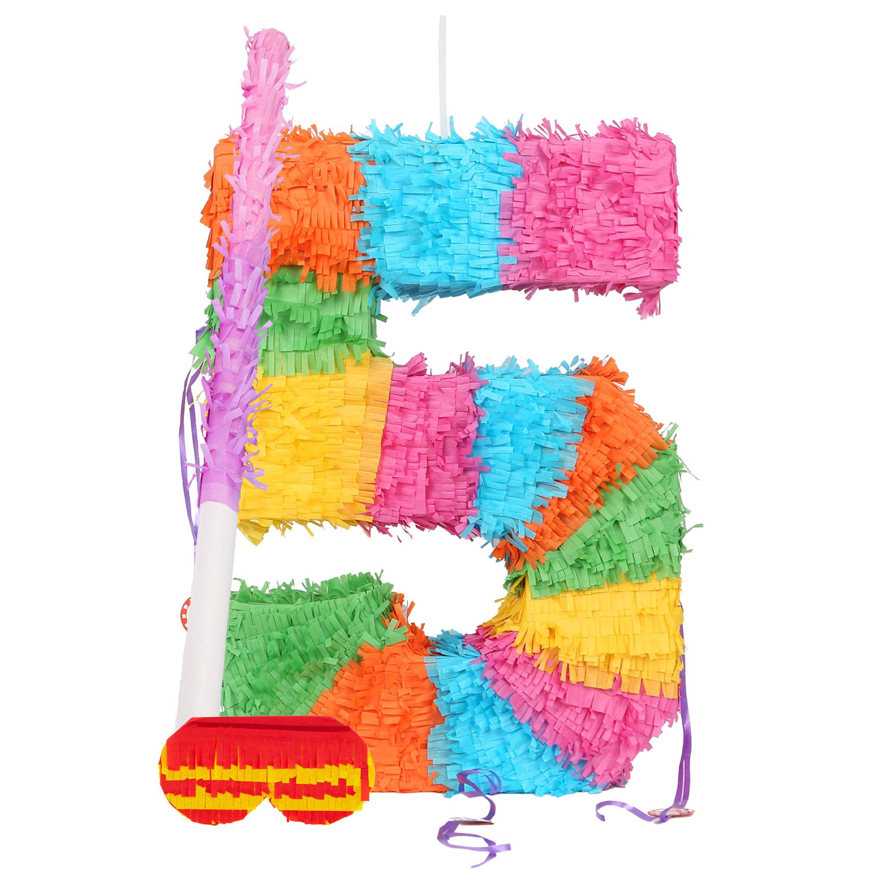 Party Pinatas Set with Stick & Blindfold Pink Stick Birthday Party Game - Picture 33 of 148