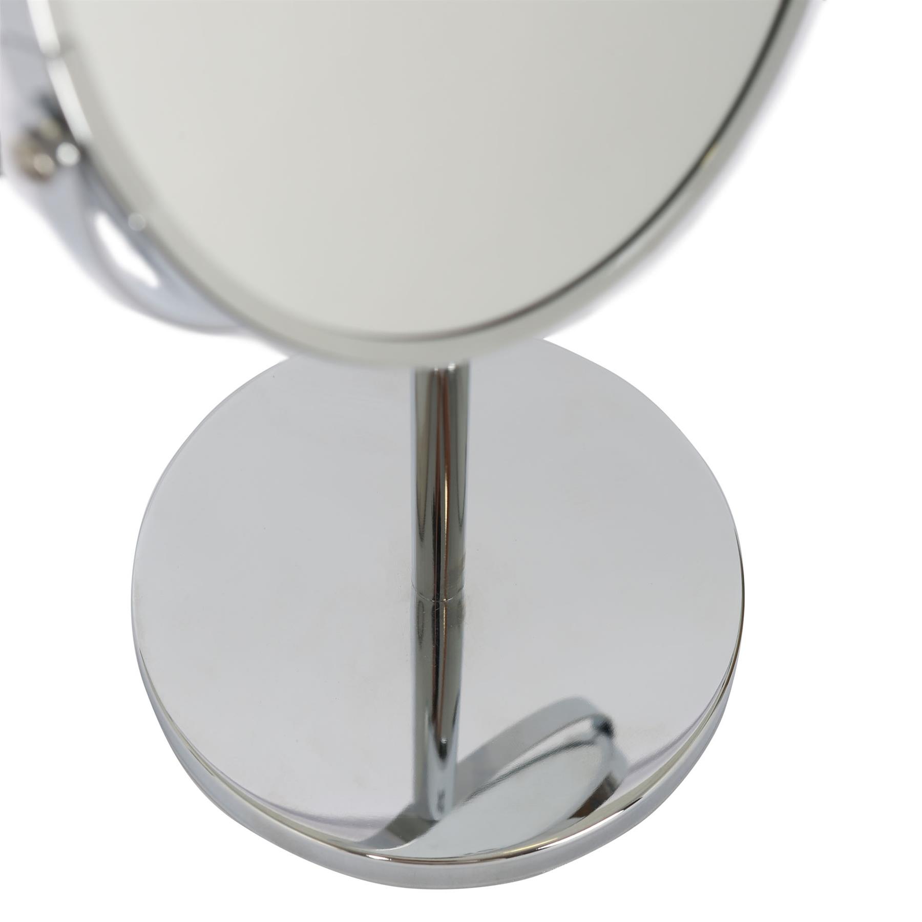1x Pedestal Mirror 18.5cm x 34.5cm Bathroom Table Makeup Vanity Shaving - Picture 12 of 22