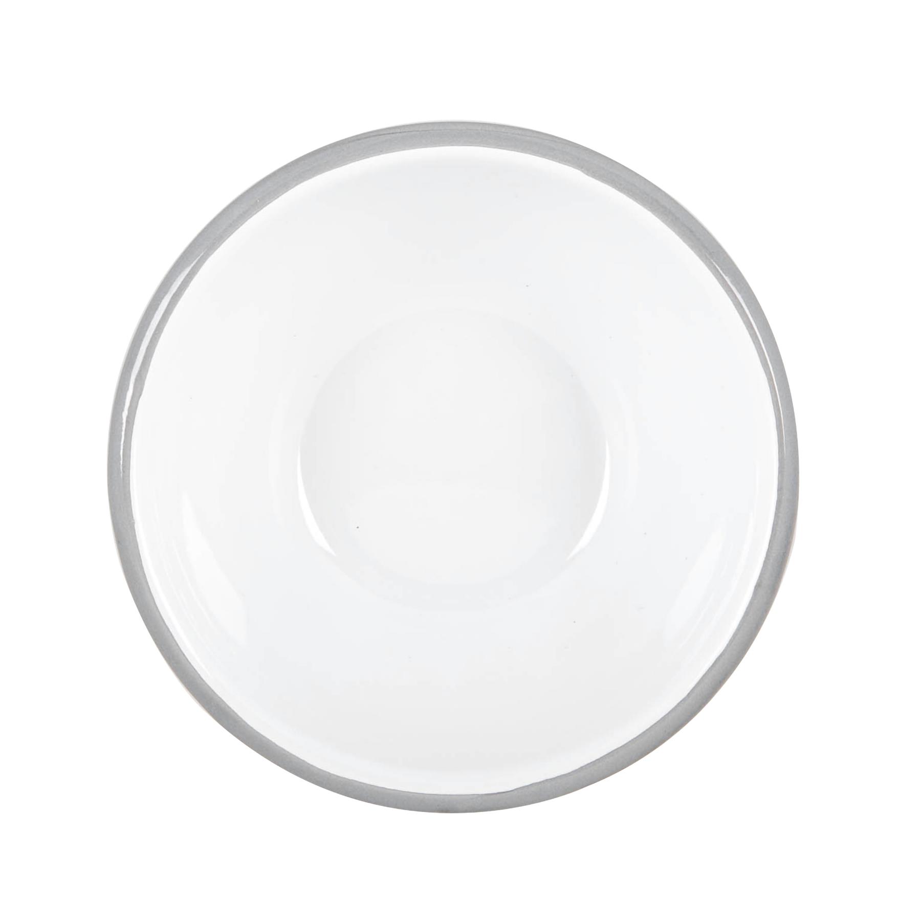 Cuencos de metal esmaltados blancos para el hogar al aire libre camping comedor platos de comida 16 cm - Imagen 17 de 35