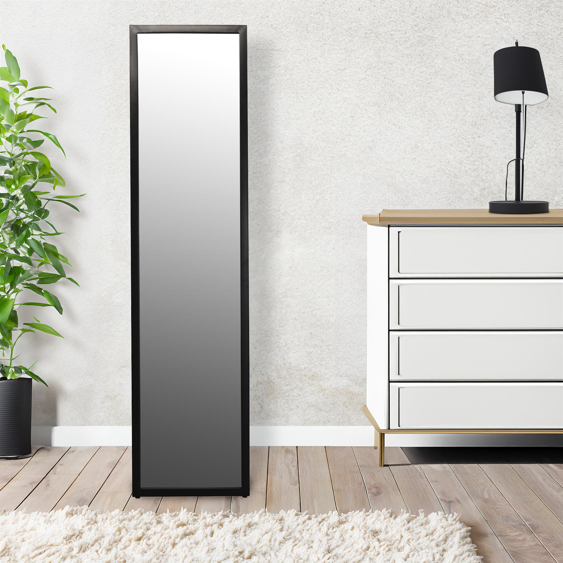 1x Square Full-Length Mirror Large Tall Standing Floor Mirrors 137cm x 35.5cm - Picture 5 of 13