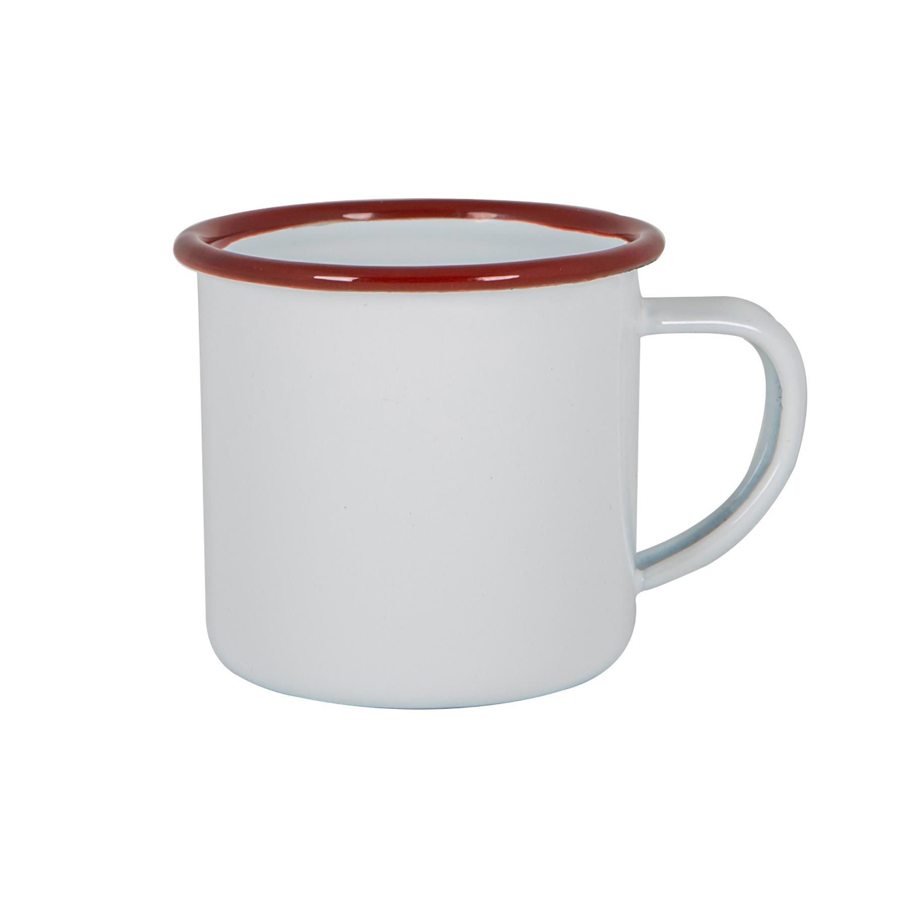 White Enamel Espresso Cups Outdoor Metal Camping Coffee Hot Drinks Cups 130ml - Picture 16 of 21