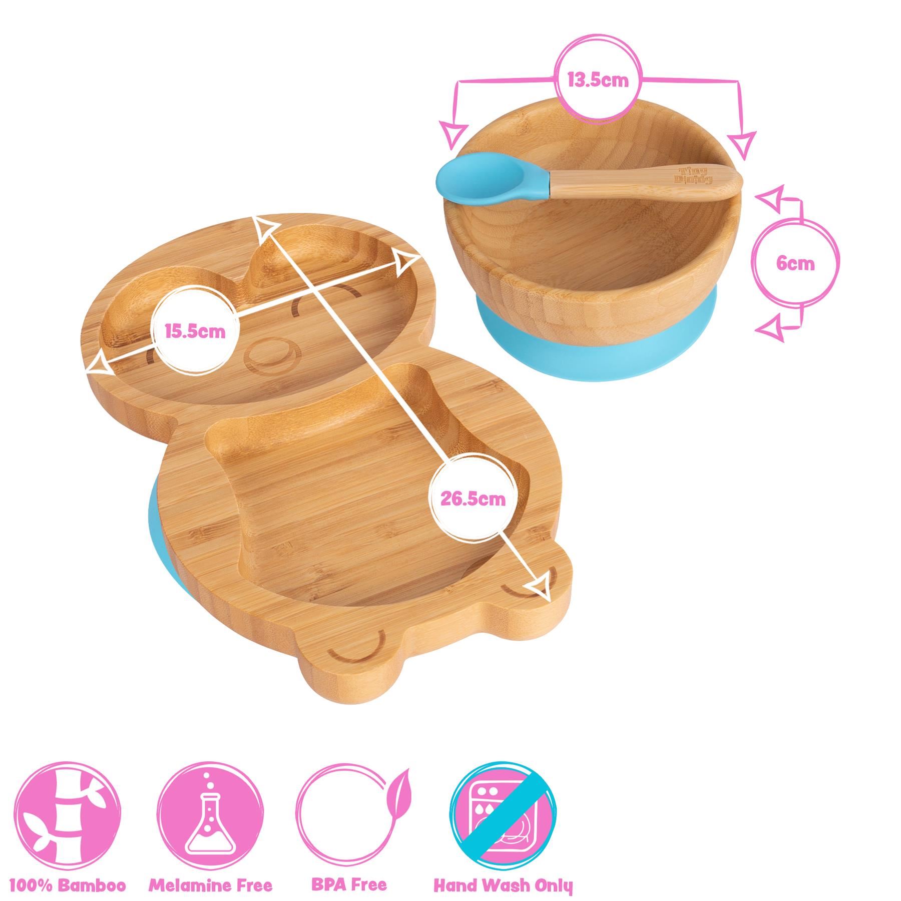 5pc Tiny Dining Bambus-Pinguin-Baby-Entwöhnungsset Fütterung Saugnapf - Bild 28 von 92