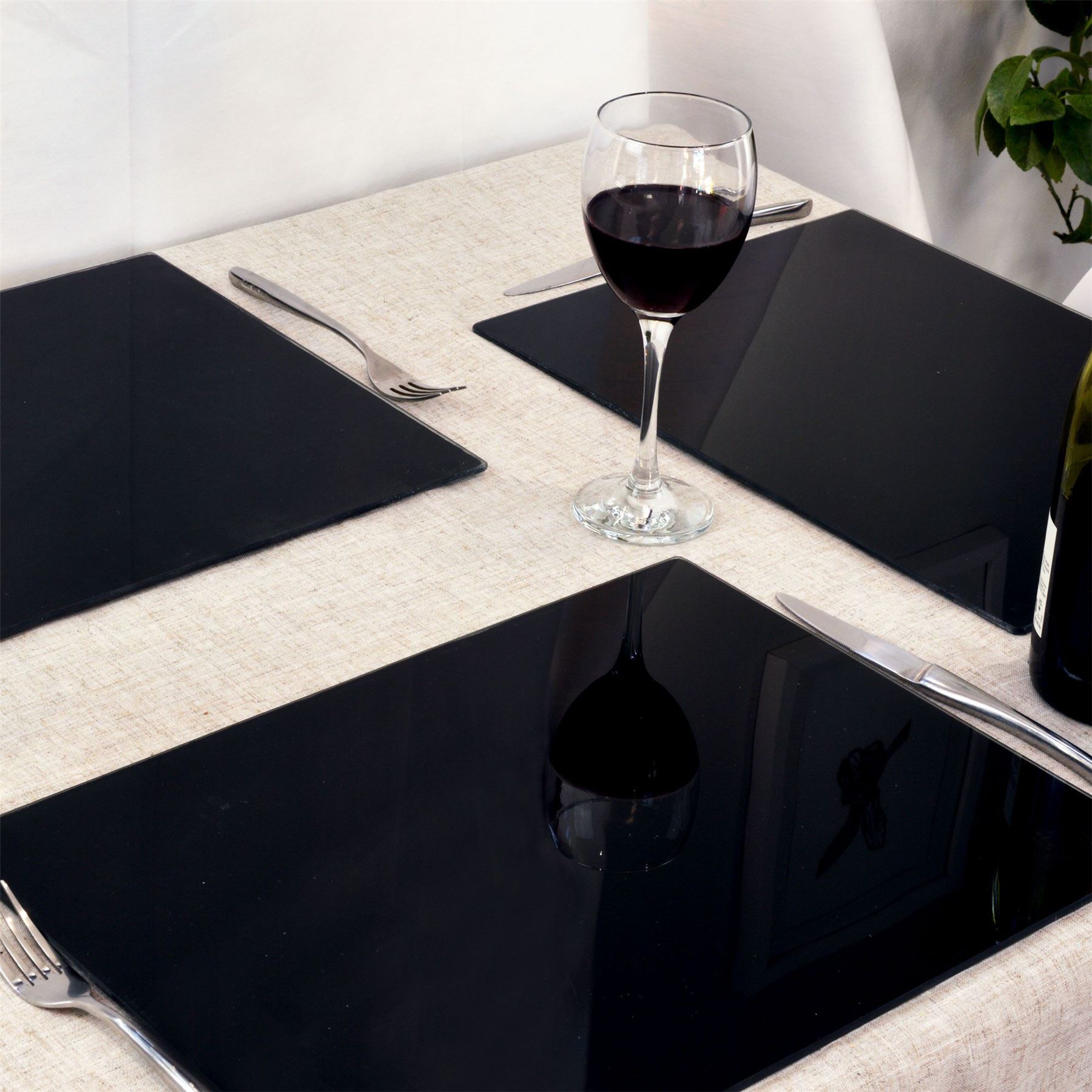 6x Glass Placemats Kitchen Dining Dinner Table Place Mats Set 30cm x 20cm - Picture 6 of 29