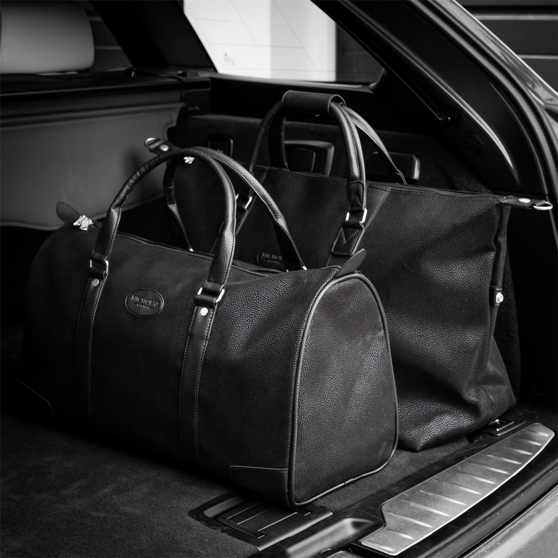 Black Leather Duffle Bag Ebay IUCN Water