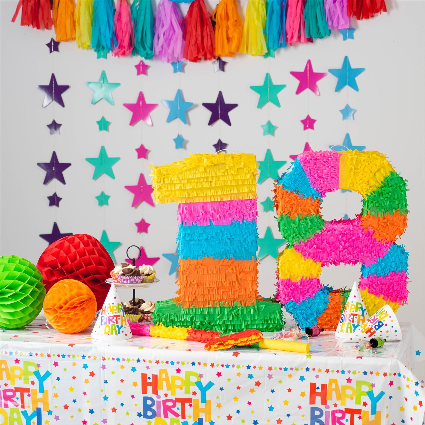 Party Pinatas Set with Stick & Blindfold Pink Stick Birthday Party Game - Picture 86 of 148