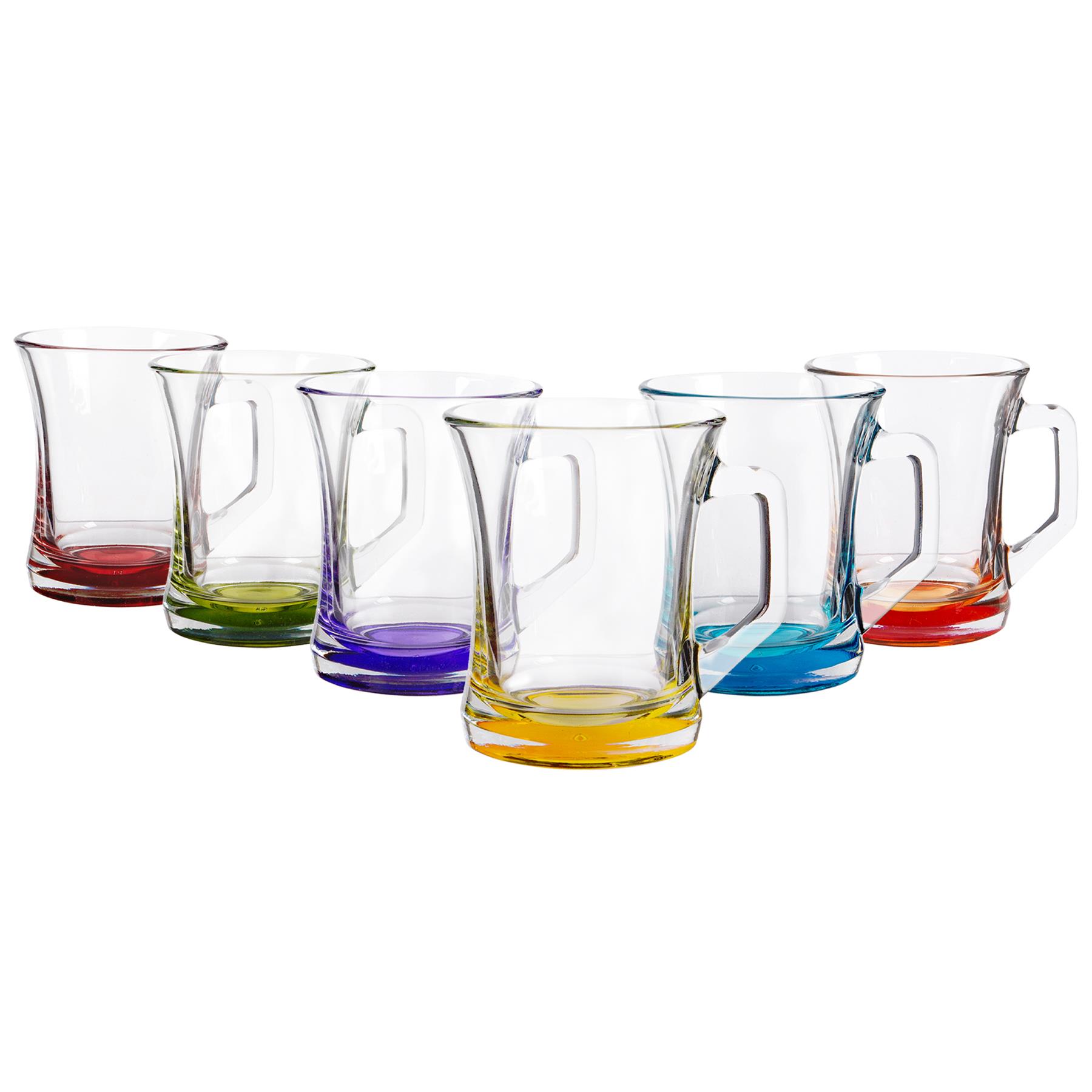LAV Zen+ Glass Coffee Mugs - 225ml - Pack of 6 - Image 2