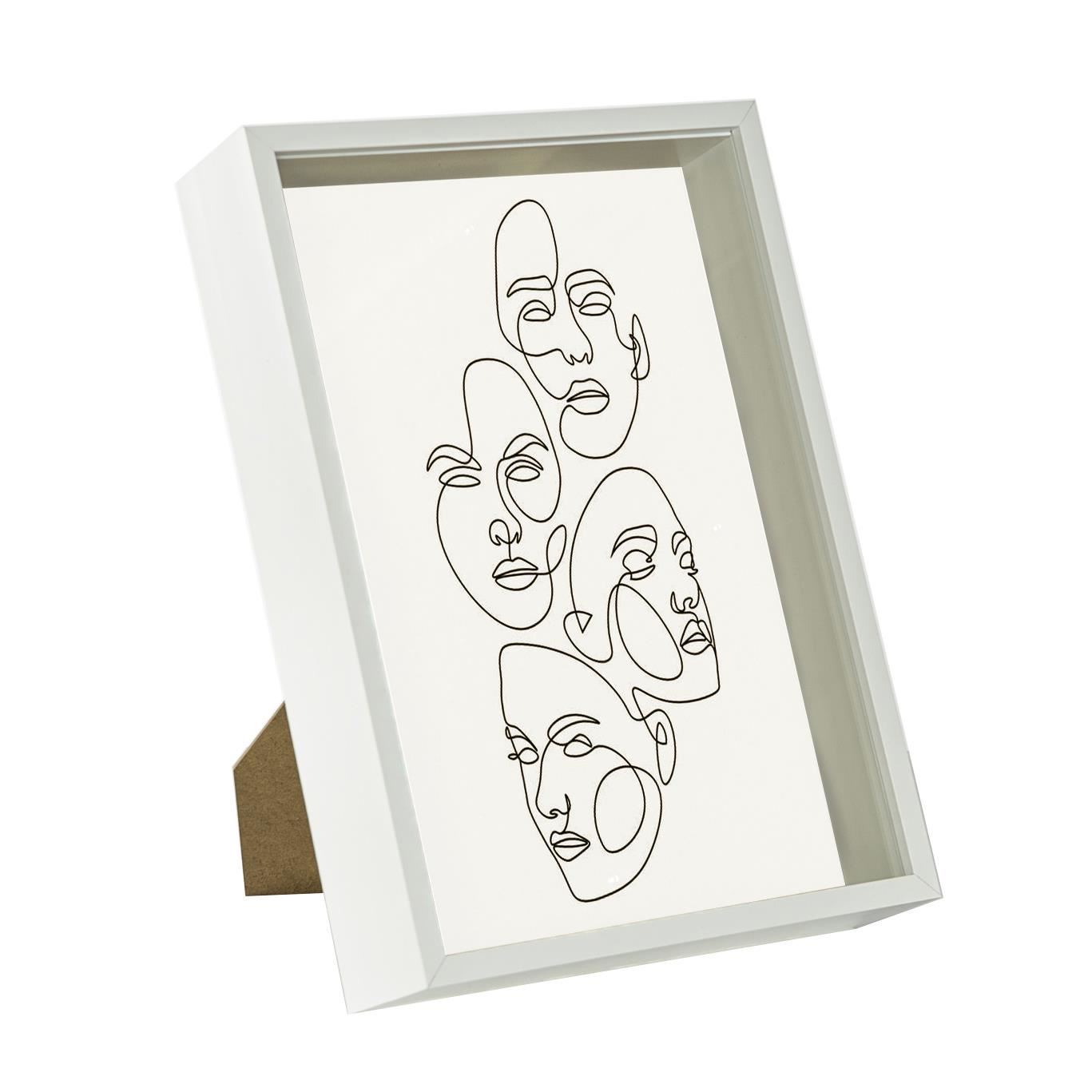 Mira Schattenfugenrahmen Für Acrylbilder, Alu Dibond Und Hartschaumplatten 30x30 Cm - Schwarz
