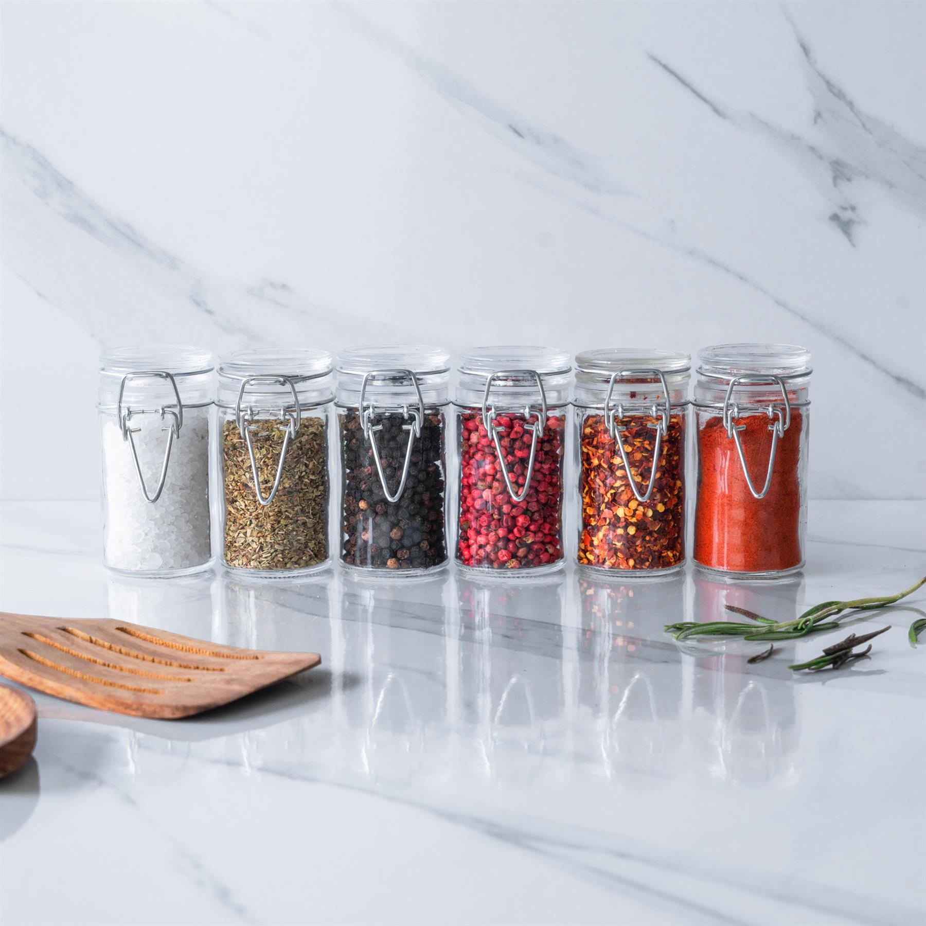 Glass Storage Jars Airtight Clip Top Lid Food Preserve Preserving Jar 70ml x3 - Picture 26 of 27
