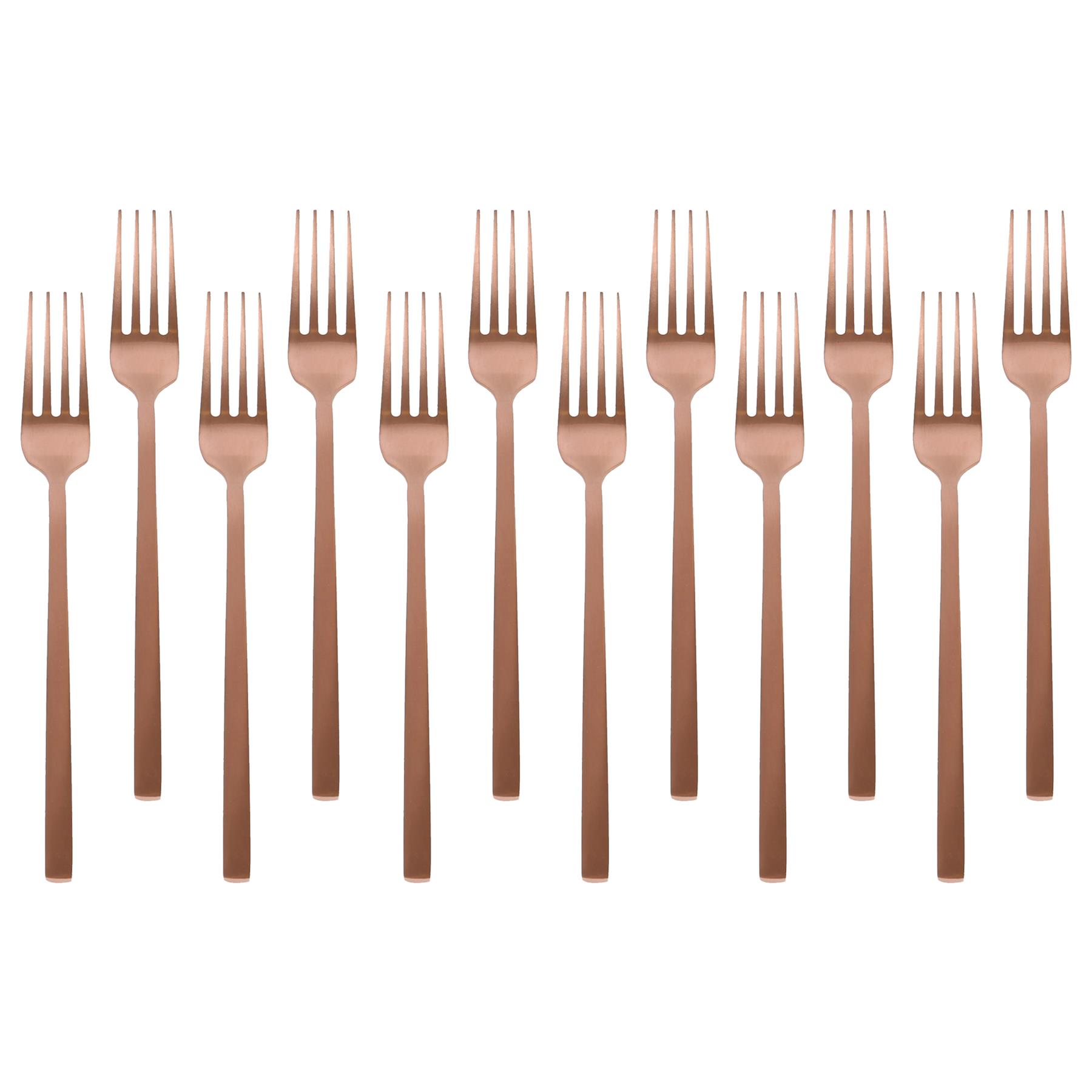 Tenedores de cena de acero inoxidable 19,5 cm duraderos cocina comedor postre juego de cubiertos - Imagen 12 de 38