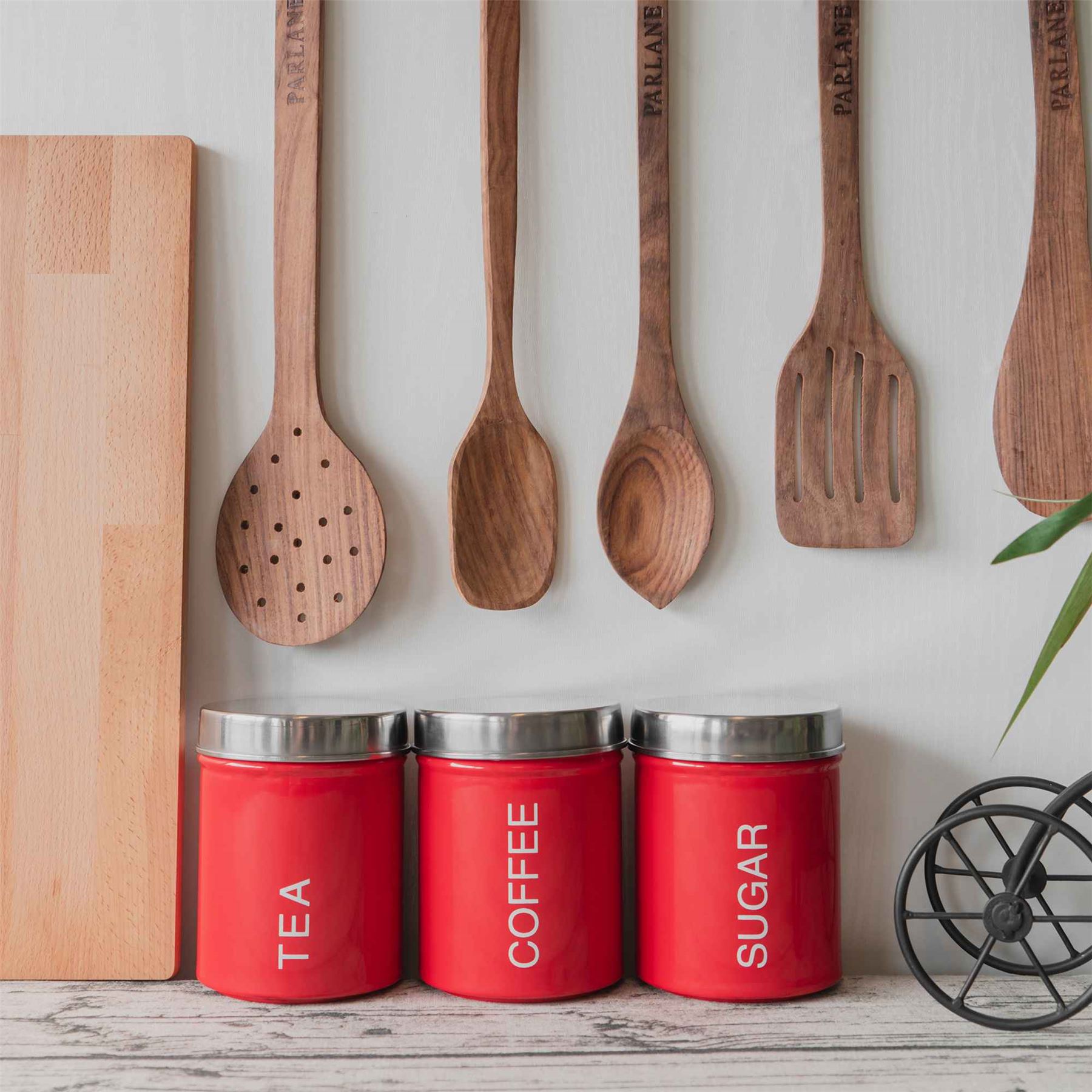 Coffee Storage Canister Kitchen Canisters Jars Pots Jar Container Metal Red Coffee Storage Canister Kitchen Canisters Jars Pots Jar Container Metal Red