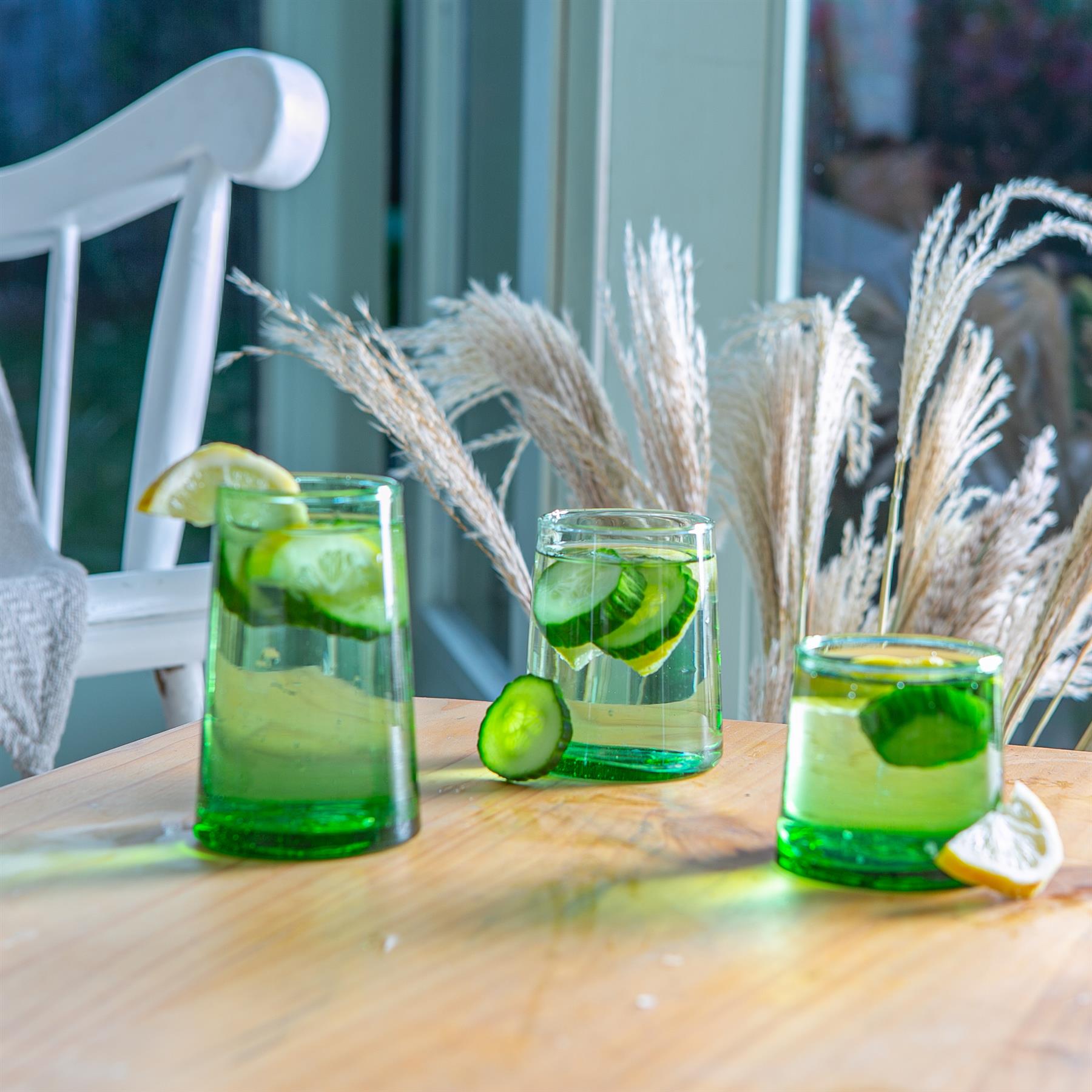 18 teiliges Merzouga Recyclingglas Set Longdrinkgläser Whiskybecher - Bild 13 von 15