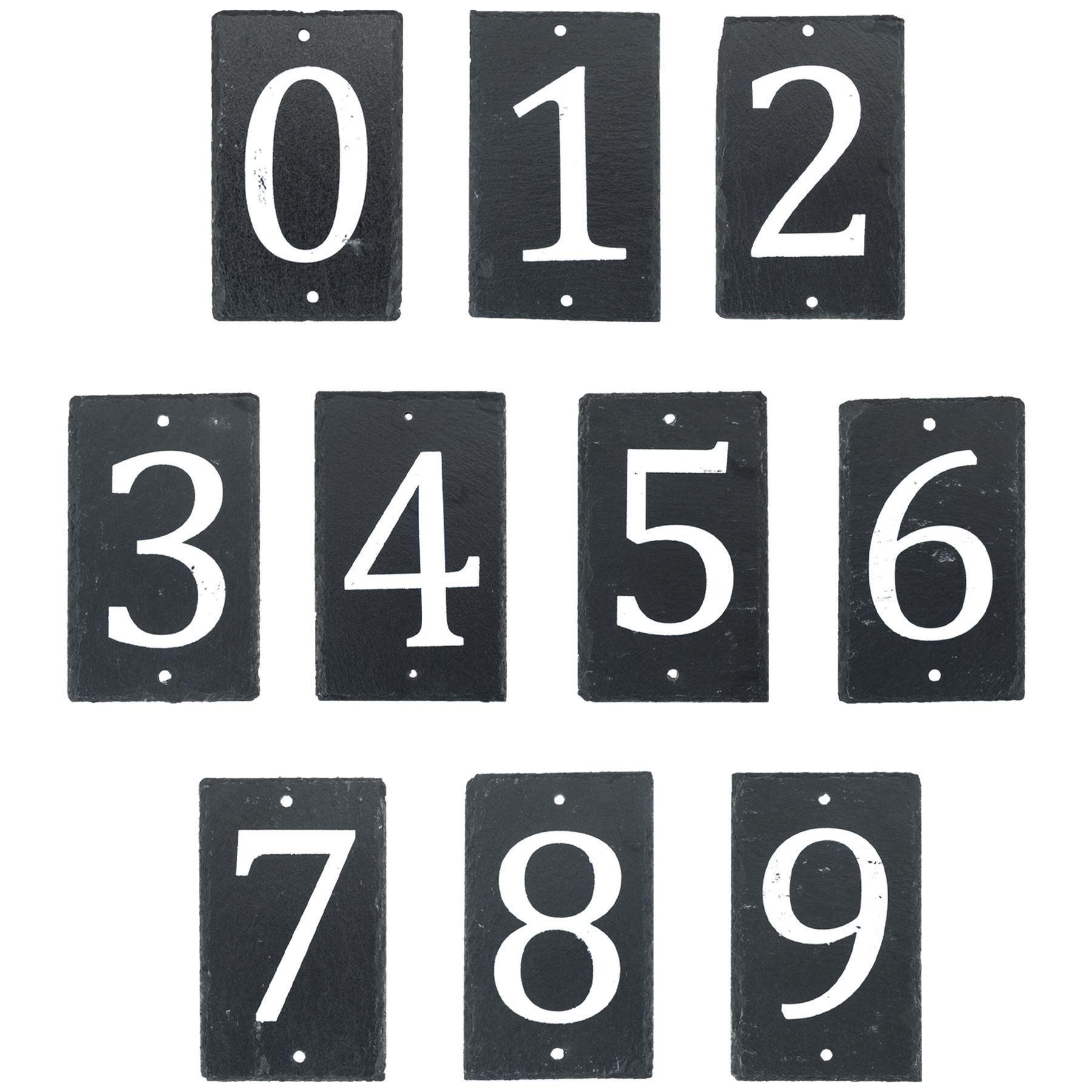 Slate House Numbers Door Gate Number Plaque Sign Including Fixings 