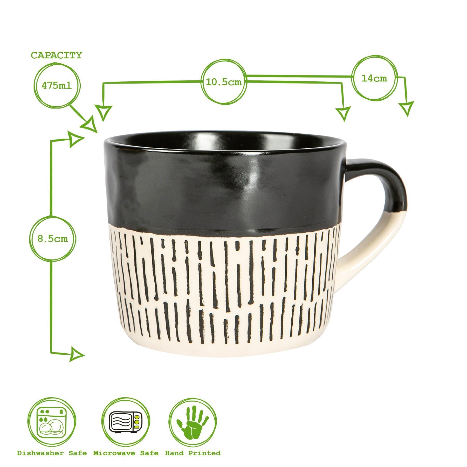 Ceramic Dipped Dash Coffee Mugs - 475ml - 4 Colours 5055512129928| eBay