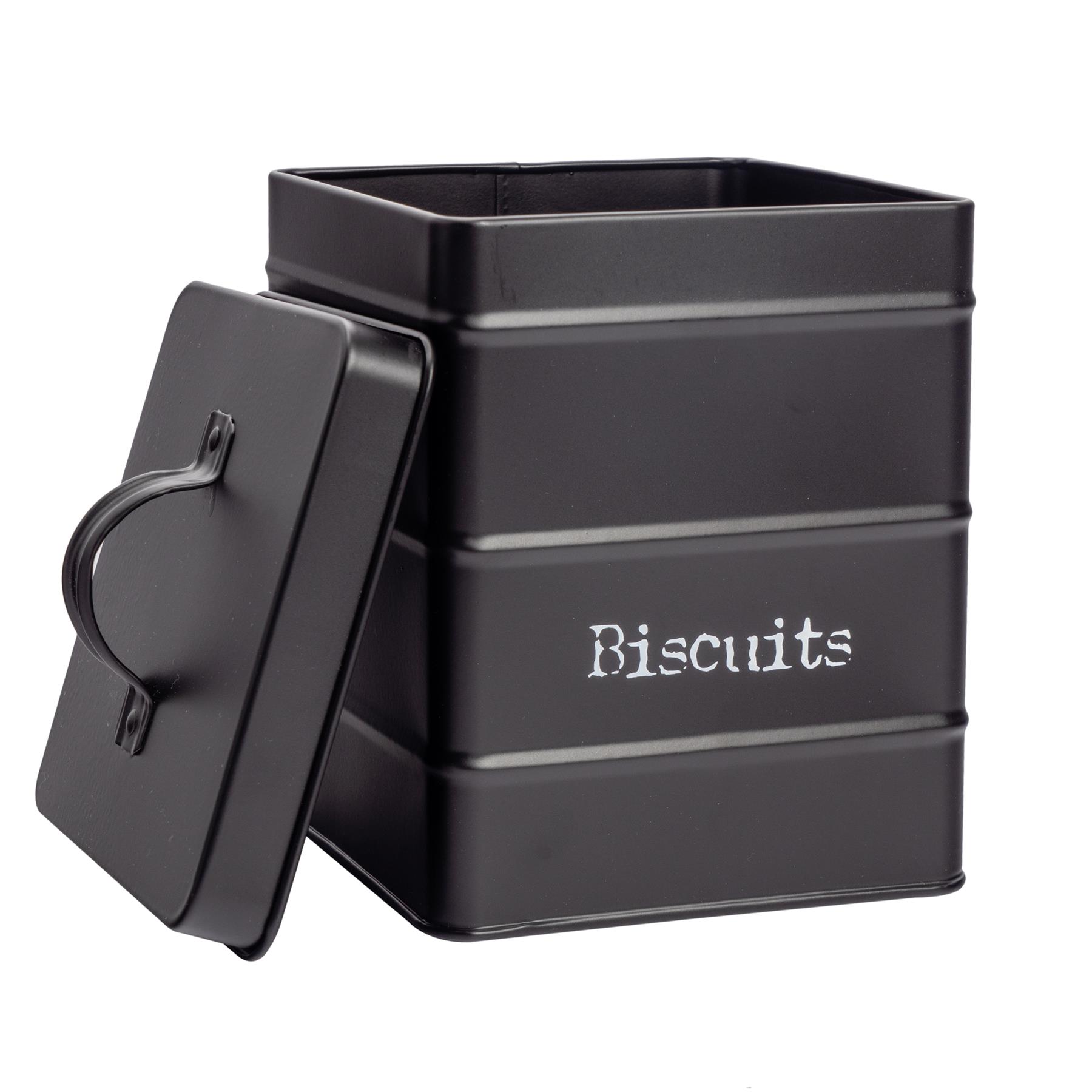 Biscuit Tin Storage Cookie Jar Barrel Canister Kitchen Vintage Metal