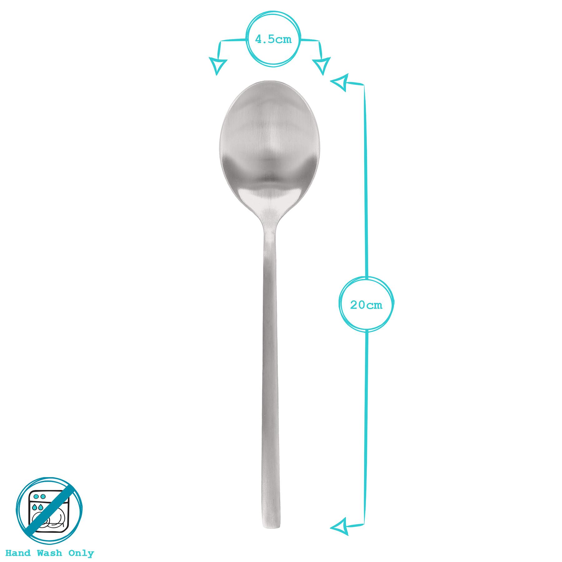 Edelstahl Dessertlöffel 20 cm Esszimmer Küche Abendessen Suppe Besteck Set - Bild 34 von 38