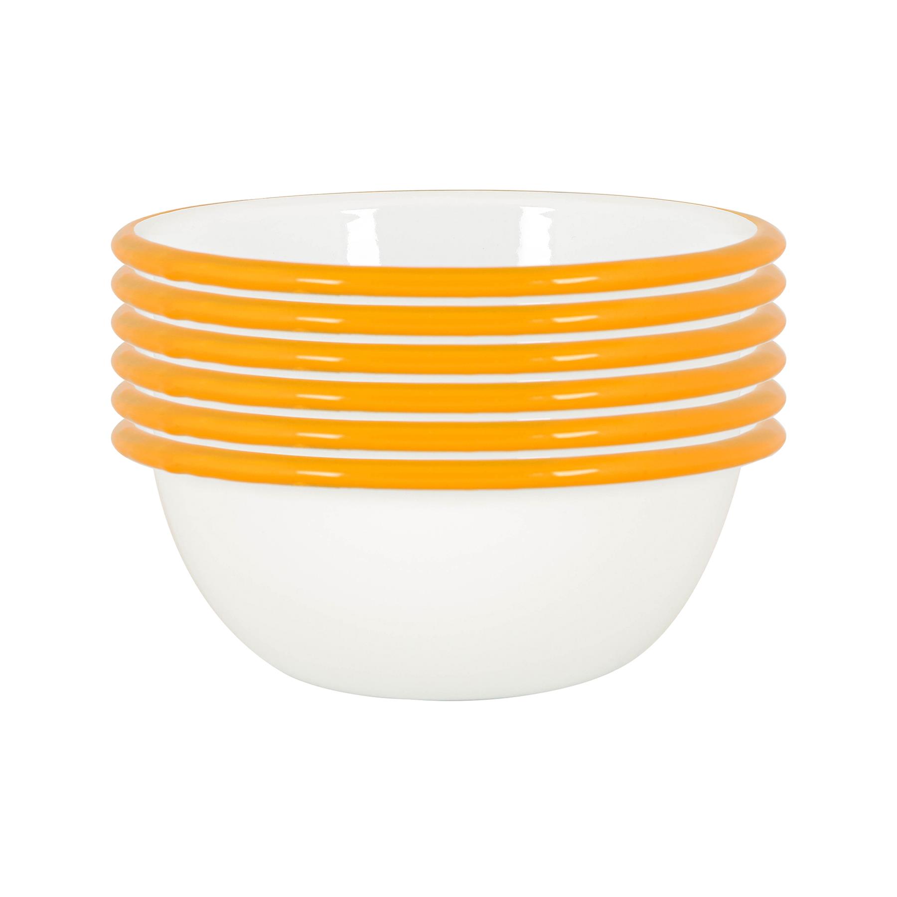 Cuencos de metal esmaltados blancos para el hogar al aire libre camping comedor platos de comida 16 cm - Imagen 31 de 35