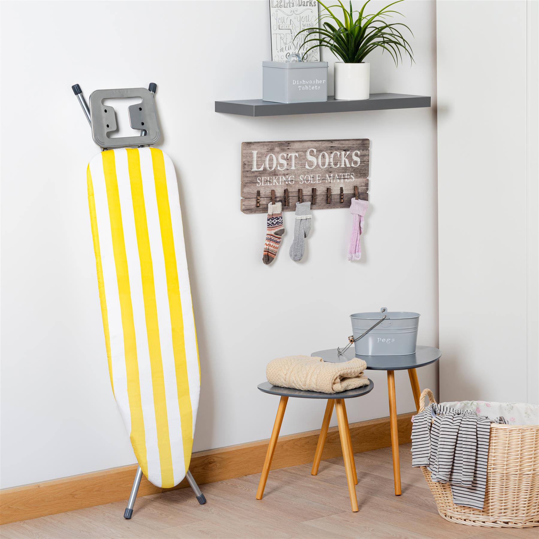 Ironing Board Cover Set Adjustable Height Folding 120 x