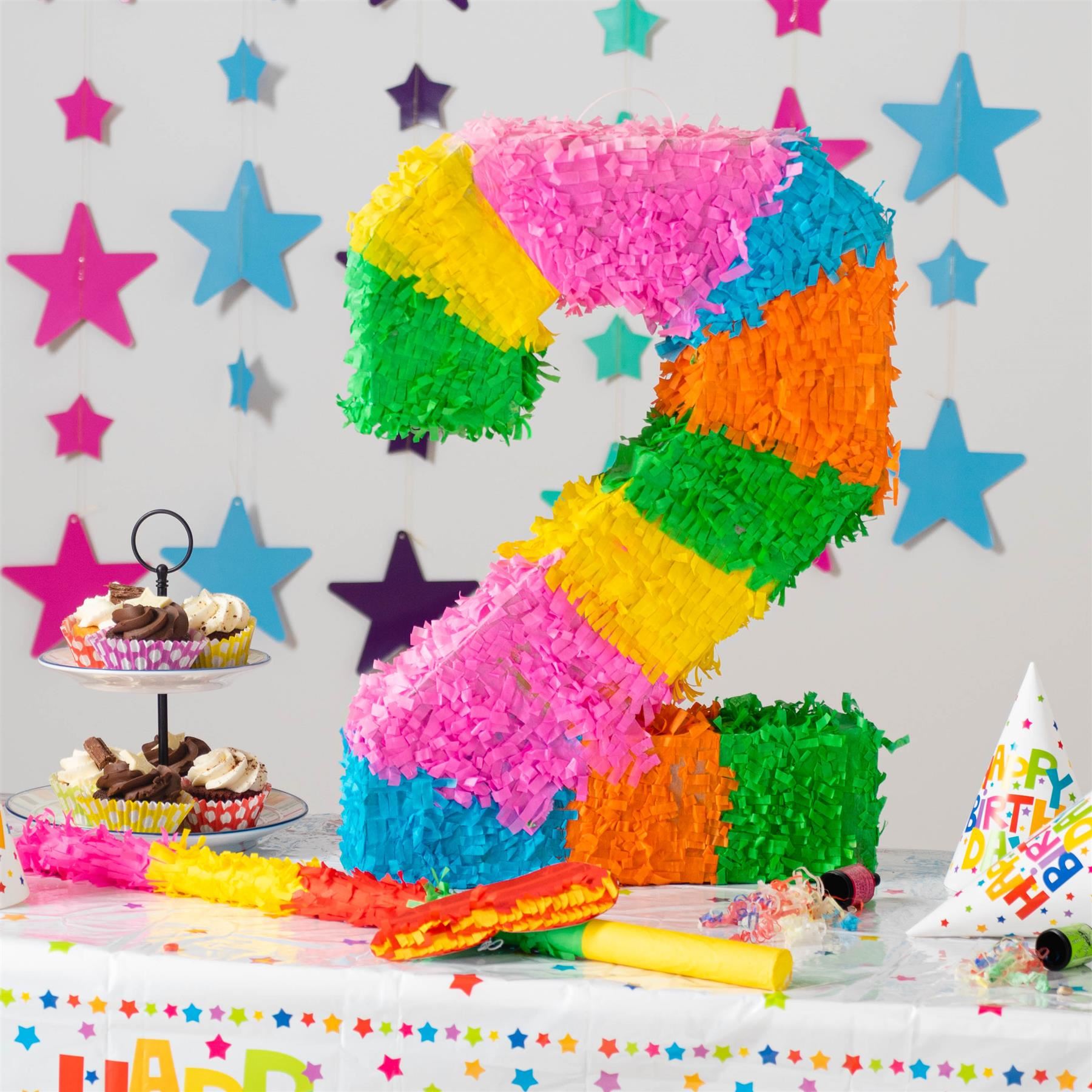 Party Pinatas Set with Stick & Blindfold Pink Stick Birthday Party Game - Picture 18 of 148