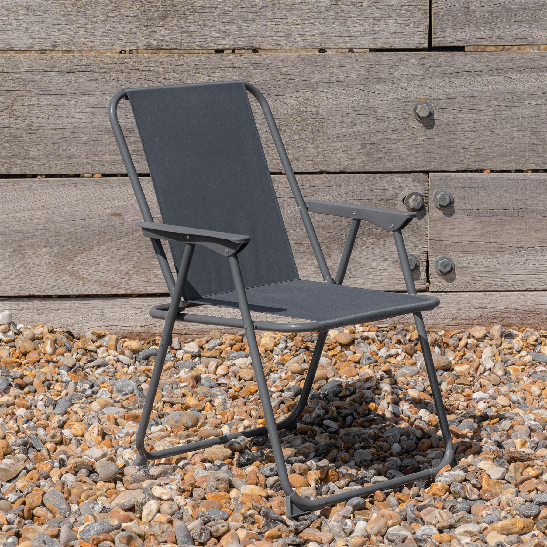 6x Sillas de Playa Plegables de Metal Exterior Camping Picnic Sillón Asiento de Lona - Imagen 18 de 25