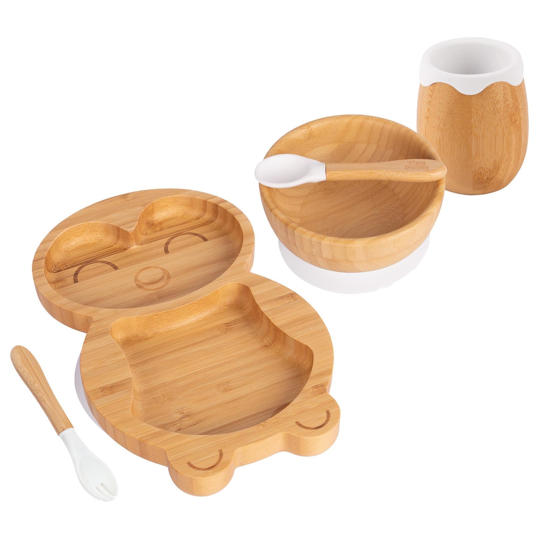 5pc Tiny Dining Bambus-Pinguin-Baby-Entwöhnungsset Fütterung Saugnapf - Bild 86 von 92