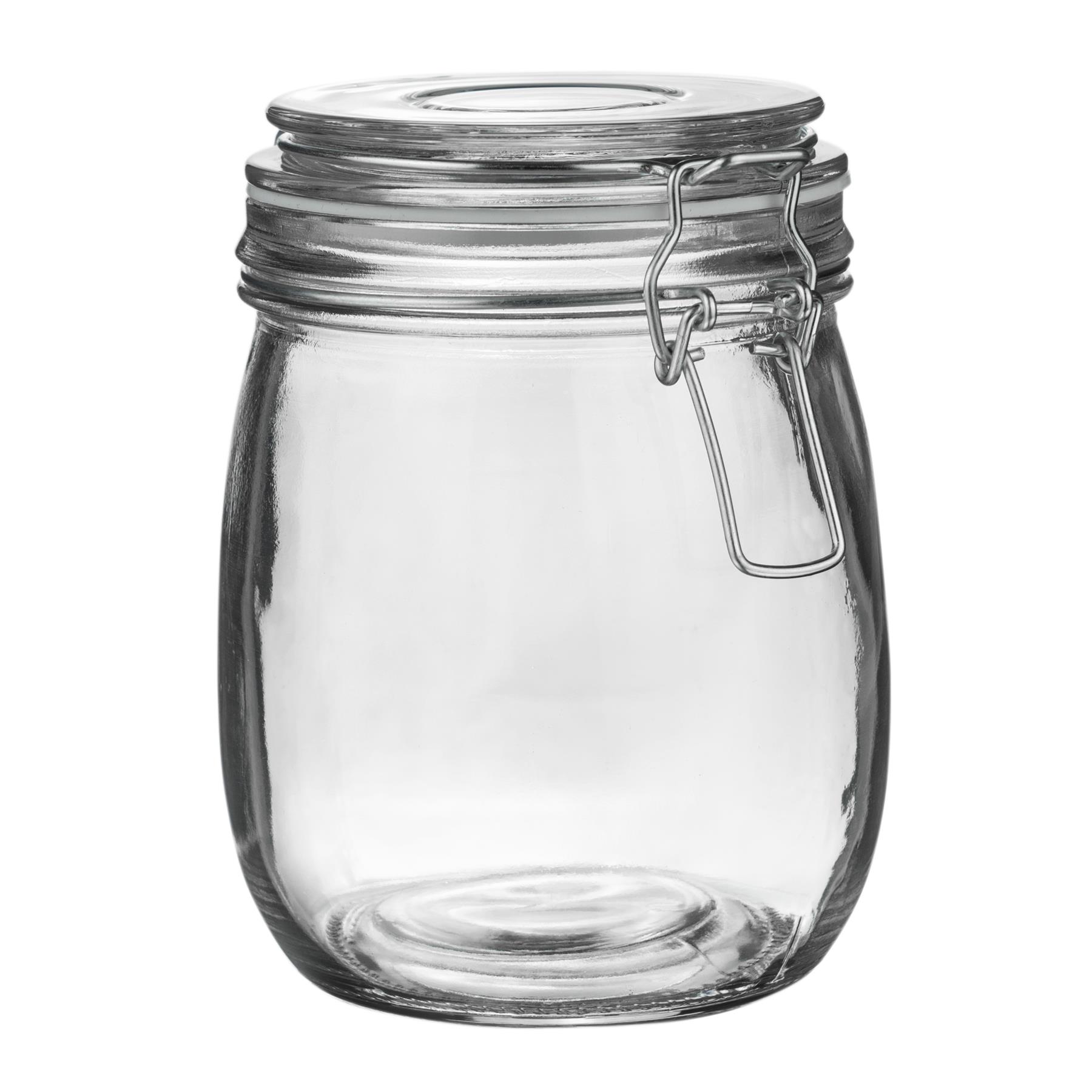 Glass Storage Jars Airtight Clip Top Lid Food Preserve Preserving Jar