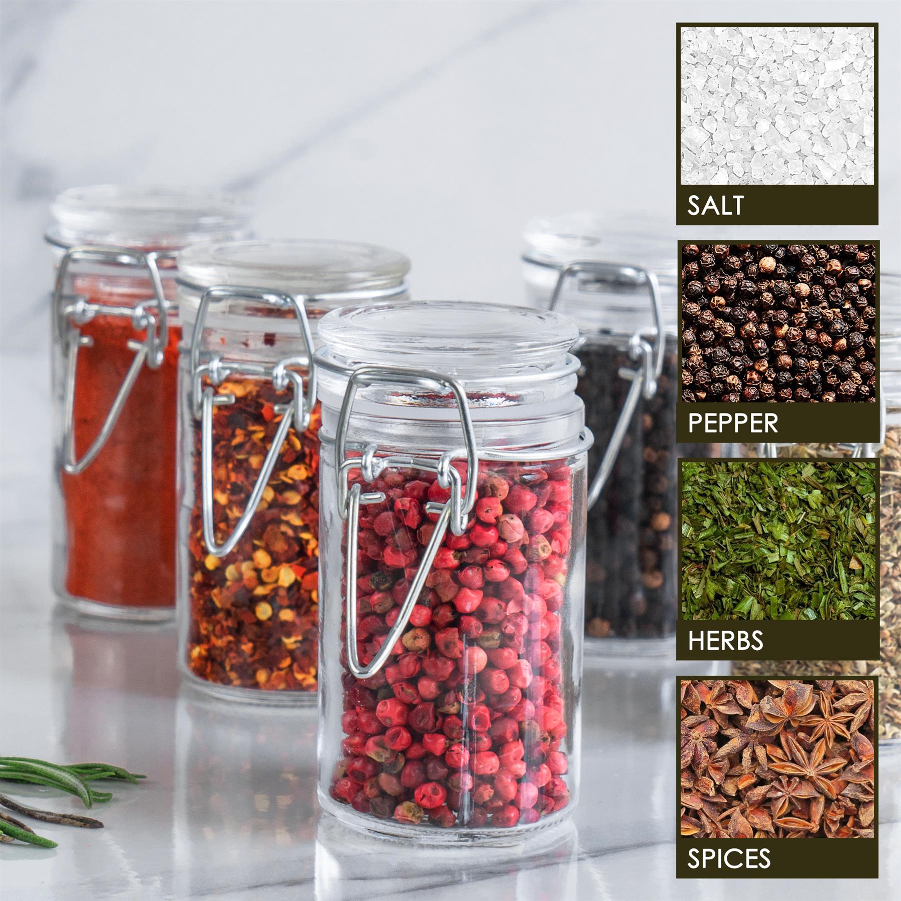 Glass Storage Jars Airtight Clip Top Lid Food Preserve Preserving Jar 70ml x3 - Picture 18 of 27
