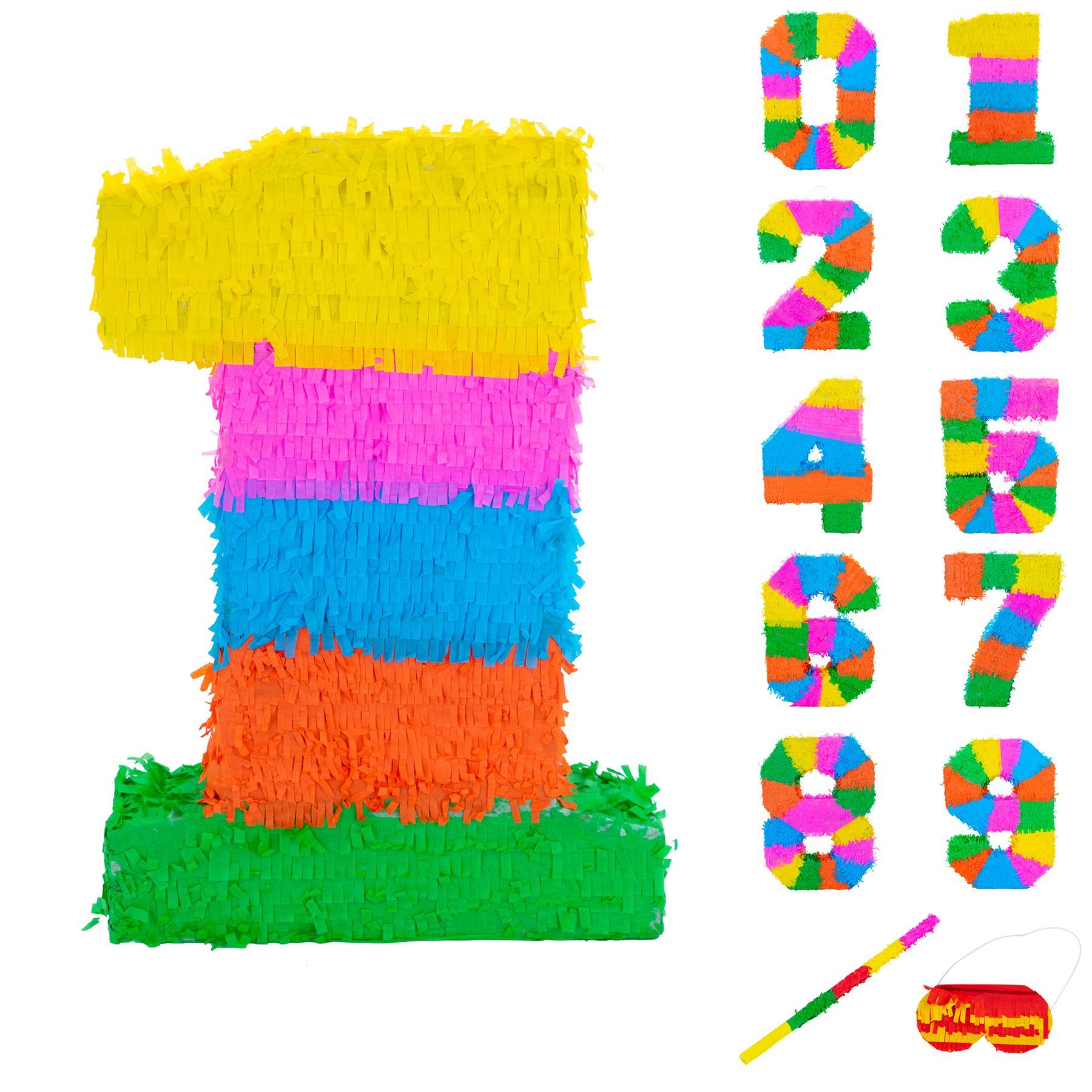 Party Pinatas Set with Stick & Blindfold Pink Stick Birthday Party Game - Picture 13 of 148