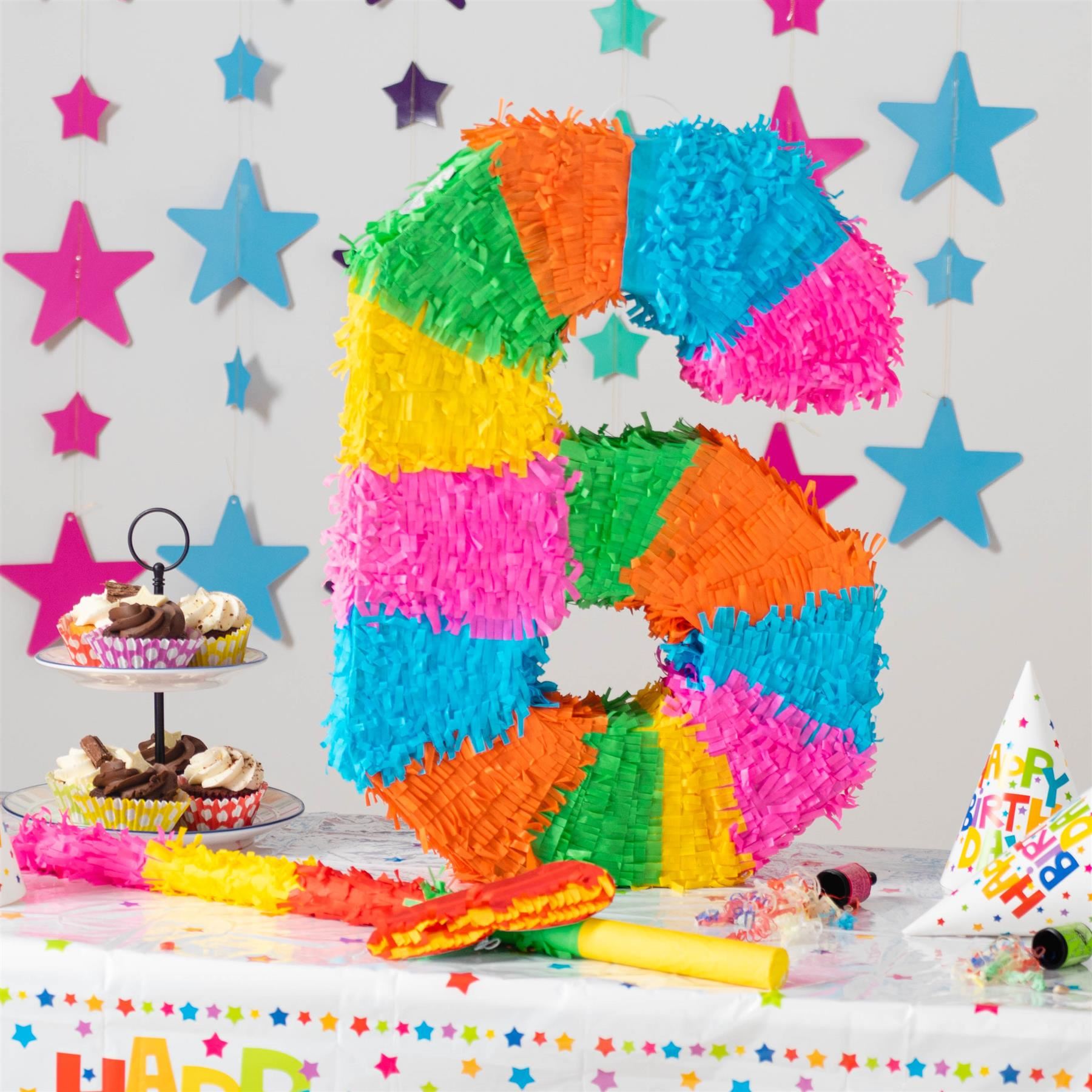 Party Pinatas Set with Stick & Blindfold Pink Stick Birthday Party Game - Picture 45 of 148