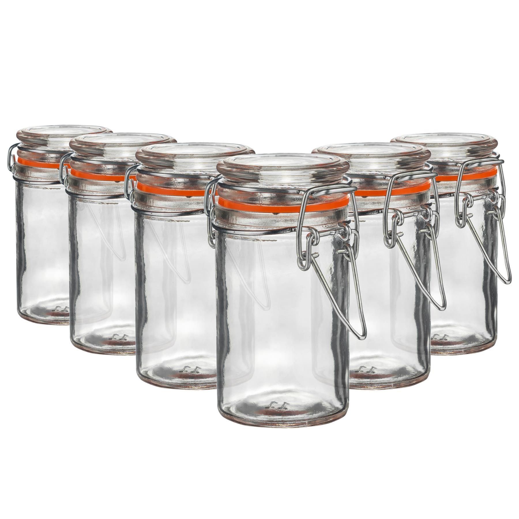 Glass Storage Jars Airtight Clip Top Lid Food Preserve Preserving Jar 70ml x6 - Picture 14 of 27