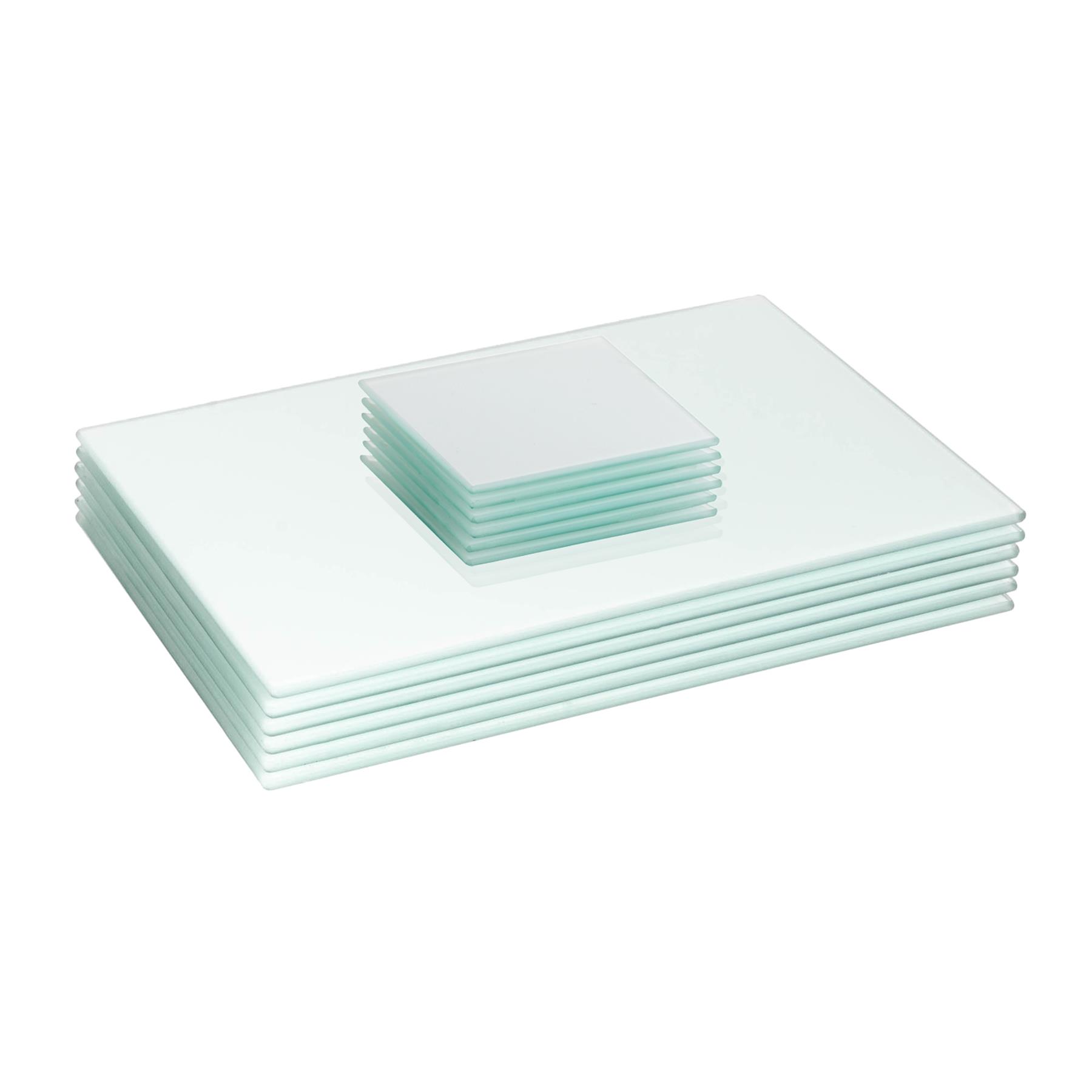 12pc Glass Placemats & Square Coasters Set Table Place Mats Set 30cm x 20cm - Picture 22 of 26