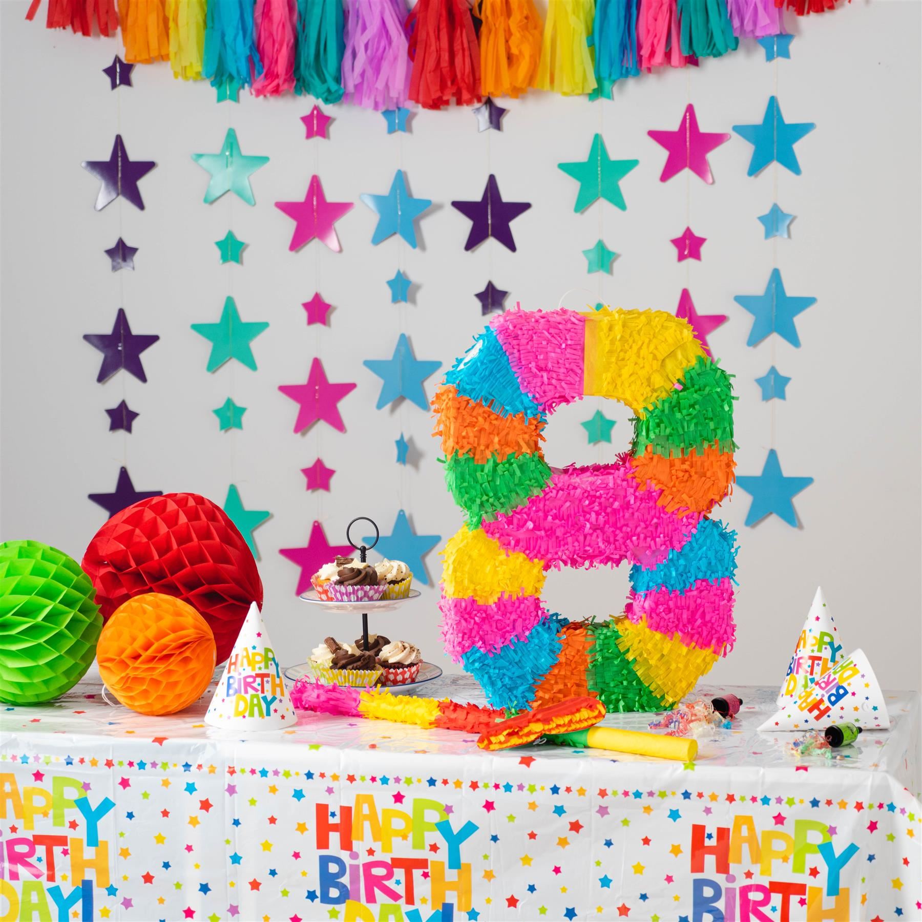 Party Pinatas Set with Stick & Blindfold Pink Stick Birthday Party Game - Picture 57 of 148