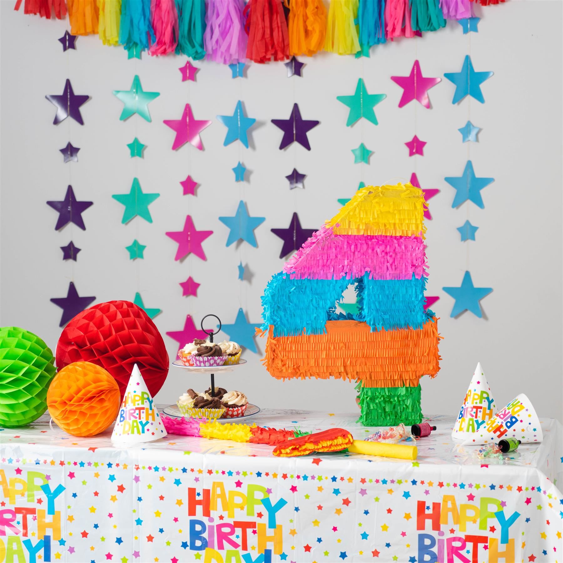 Party Pinatas Set with Stick & Blindfold Pink Stick Birthday Party Game - Picture 30 of 148
