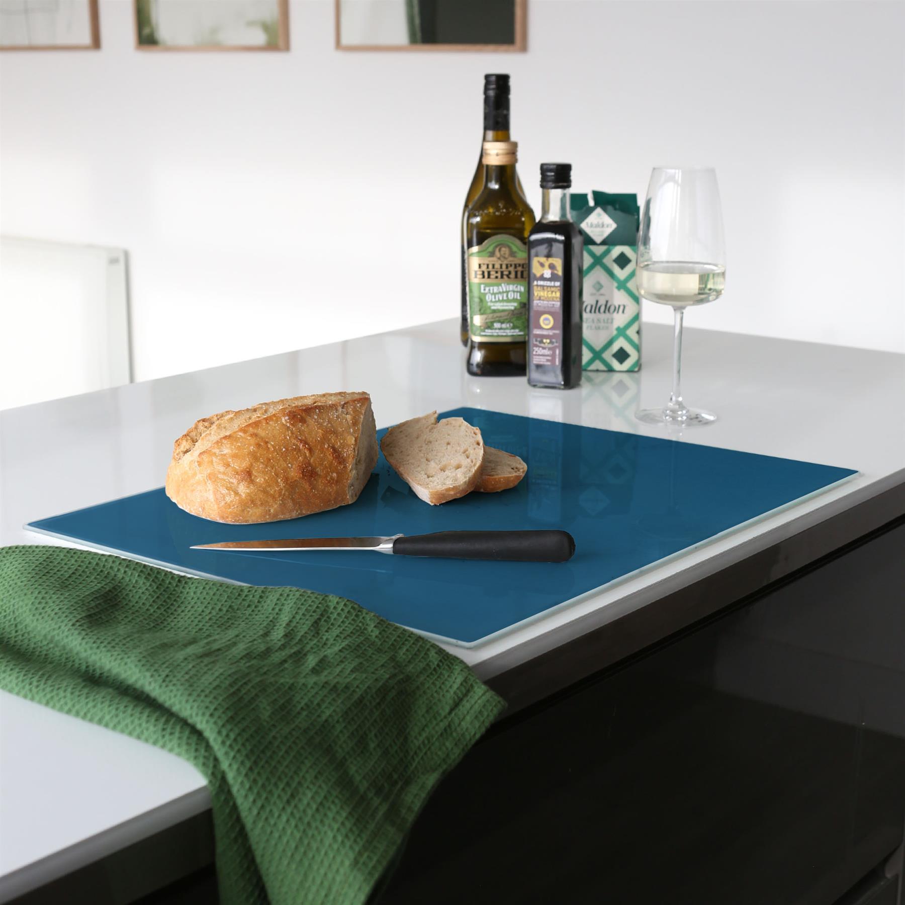 Rectangle Glass Chopping Board 50cm x 40cm Kitchen Worktop Saver - Picture 23 of 34