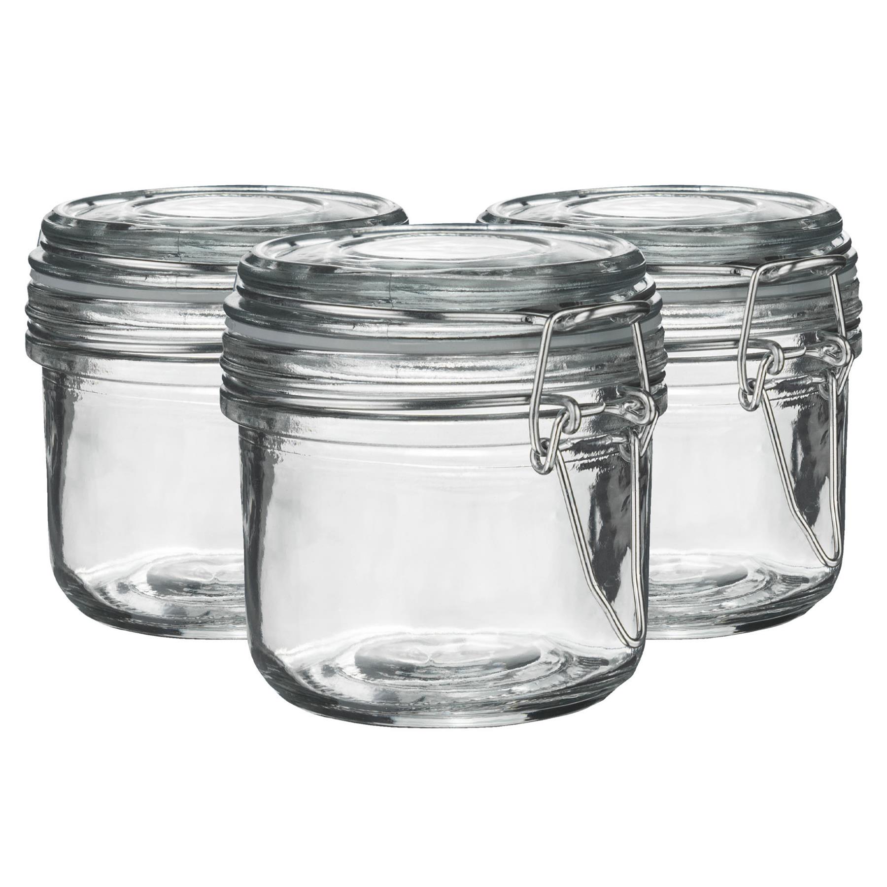 Glass Storage Jars Airtight Clip Top Lid Food Preserve Preserving Jar 200ml x6 - Picture 7 of 27