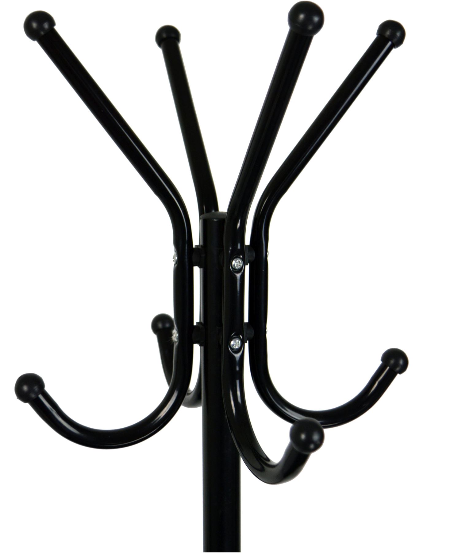 12 Hook Coat Stand Rack / Hat / Scarf Jacket / Hallway. Freestanding Black eBay