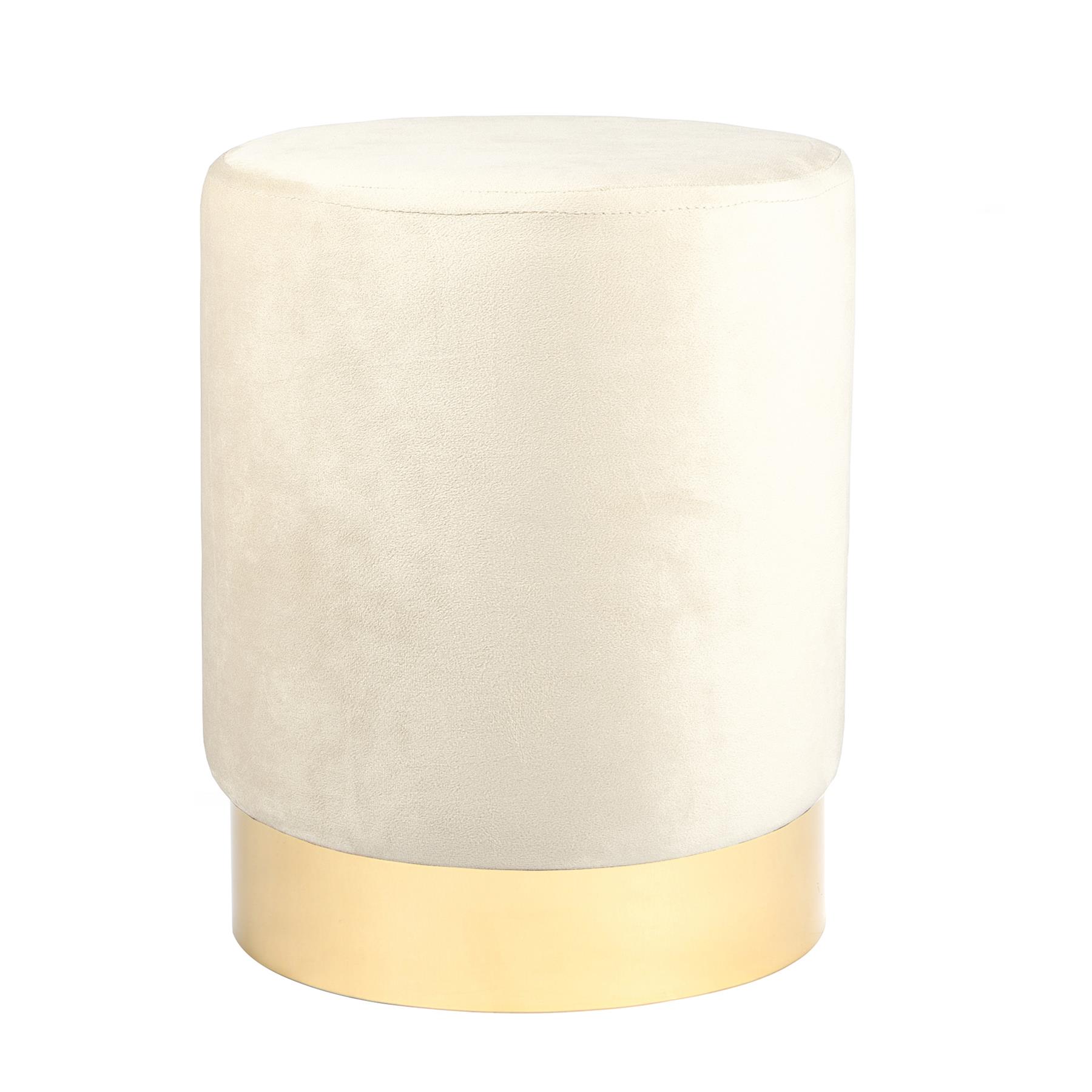 Puf redondo de terciopelo para dormitorio otomano tocador acento reposapiés 29 x 36 cm - Imagen 12 de 23