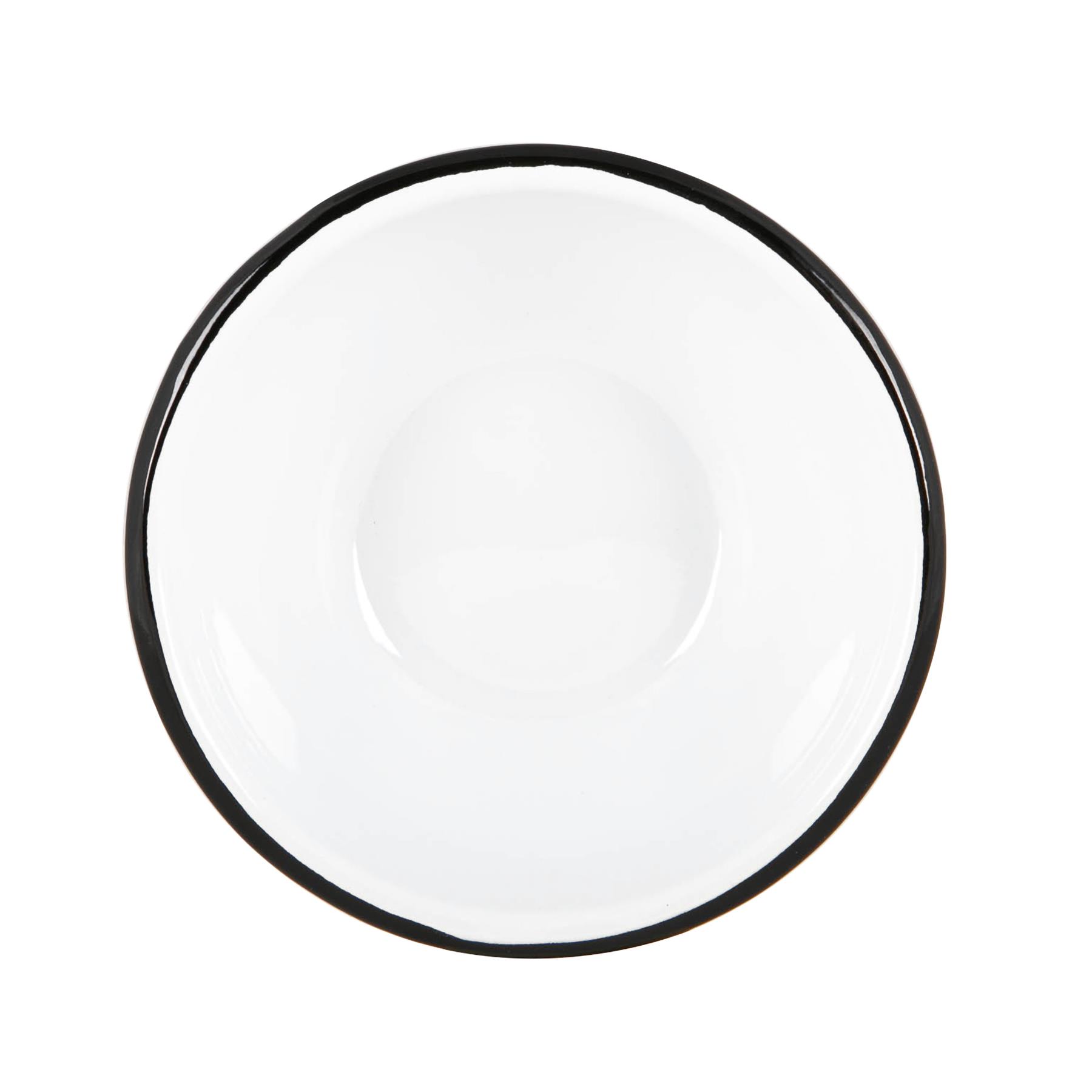 Cuencos de metal esmaltados blancos para el hogar al aire libre camping comedor platos de comida 16 cm - Imagen 6 de 35