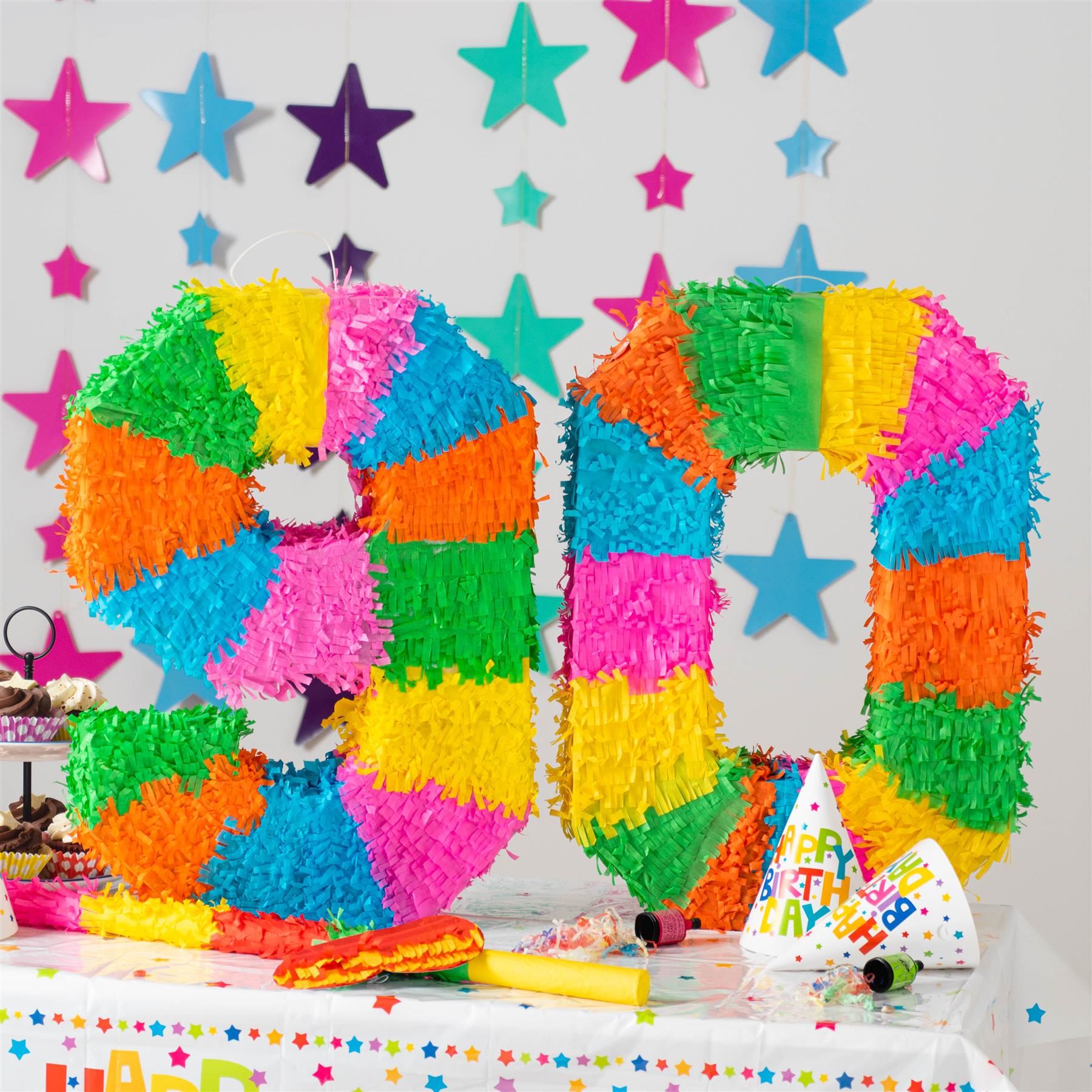 Party Pinatas Set with Stick & Blindfold Pink Stick Birthday Party Game - Picture 141 of 148