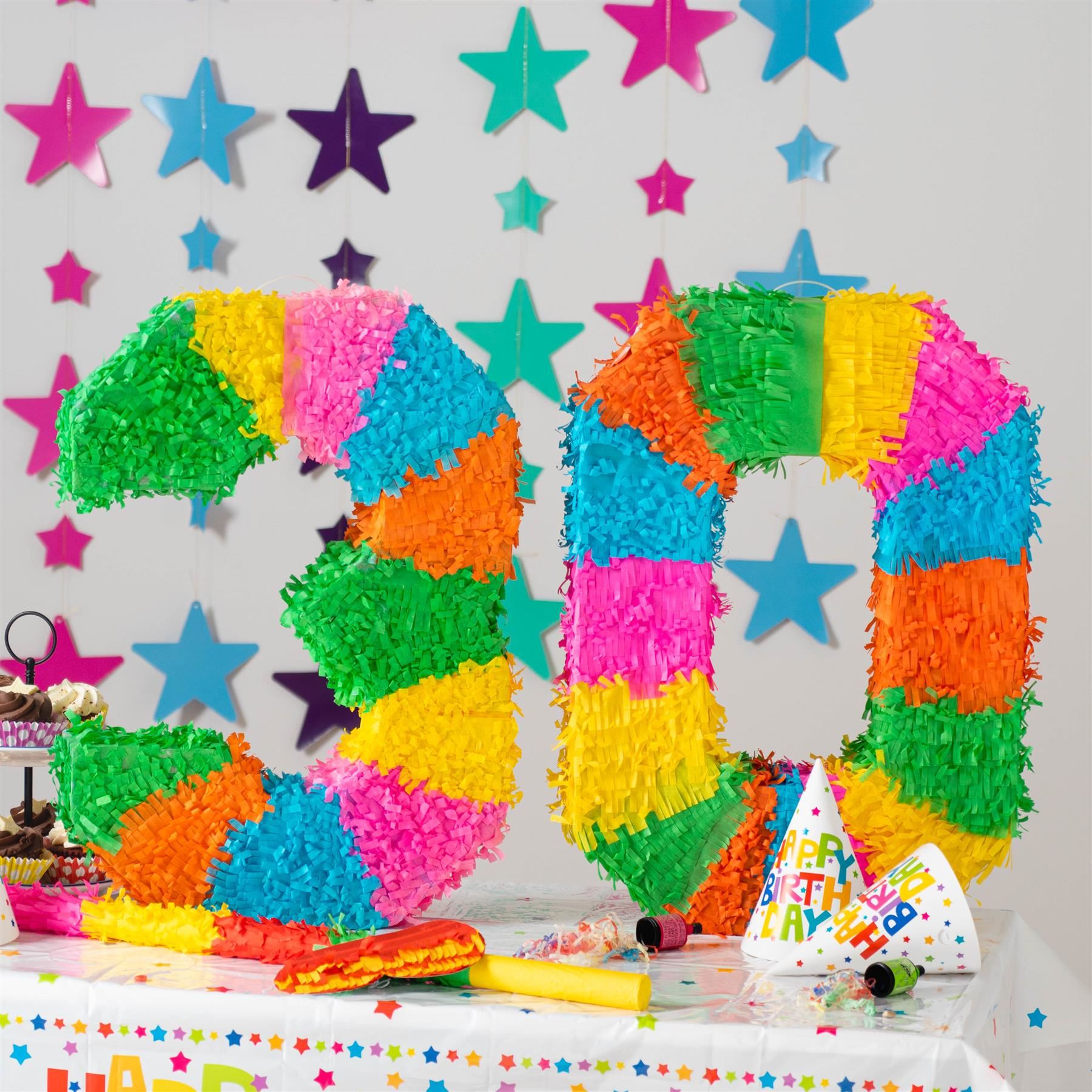 Party Pinatas Set with Stick & Blindfold Pink Stick Birthday Party Game - Picture 101 of 148