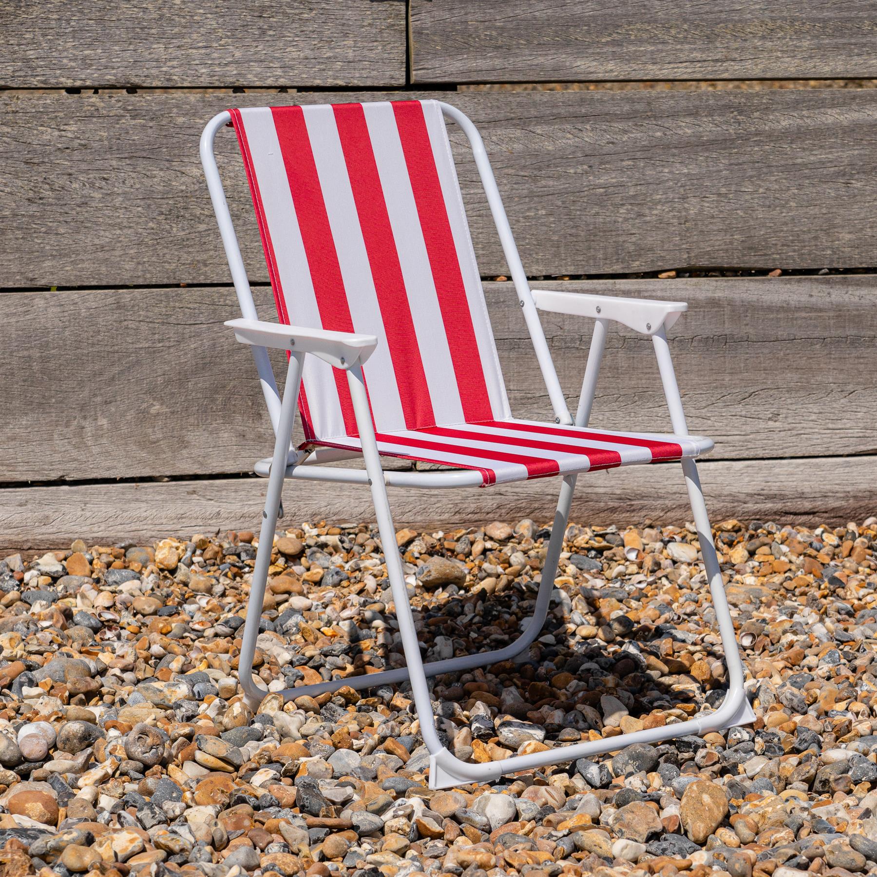 6x Sillas de Playa Plegables de Metal Exterior Camping Picnic Sillón Asiento de Lona - Imagen 23 de 25