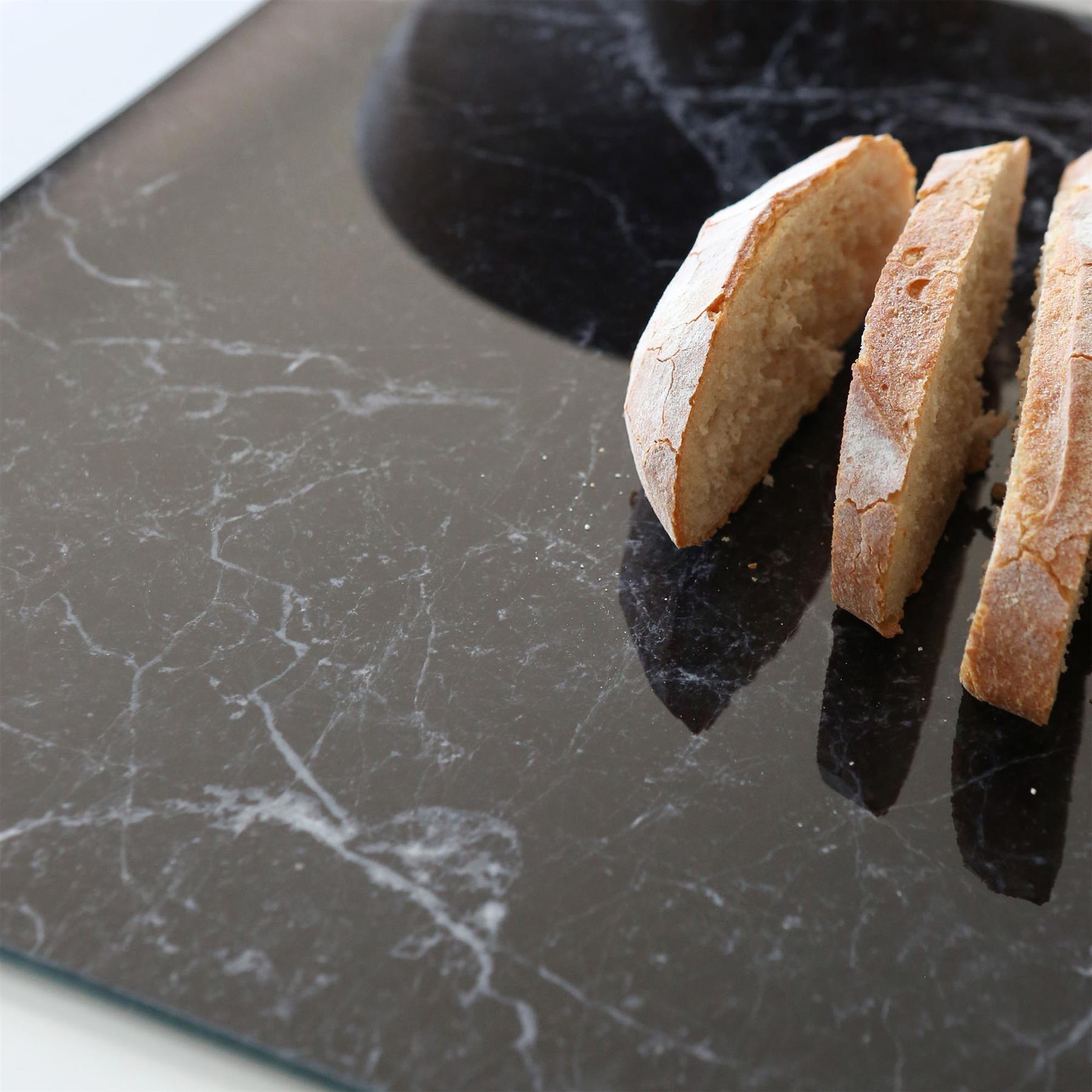 1x Rectangle Glass Chopping Board 30cm x 20cm Marble Kitchen Worktop Saver - Picture 8 of 14