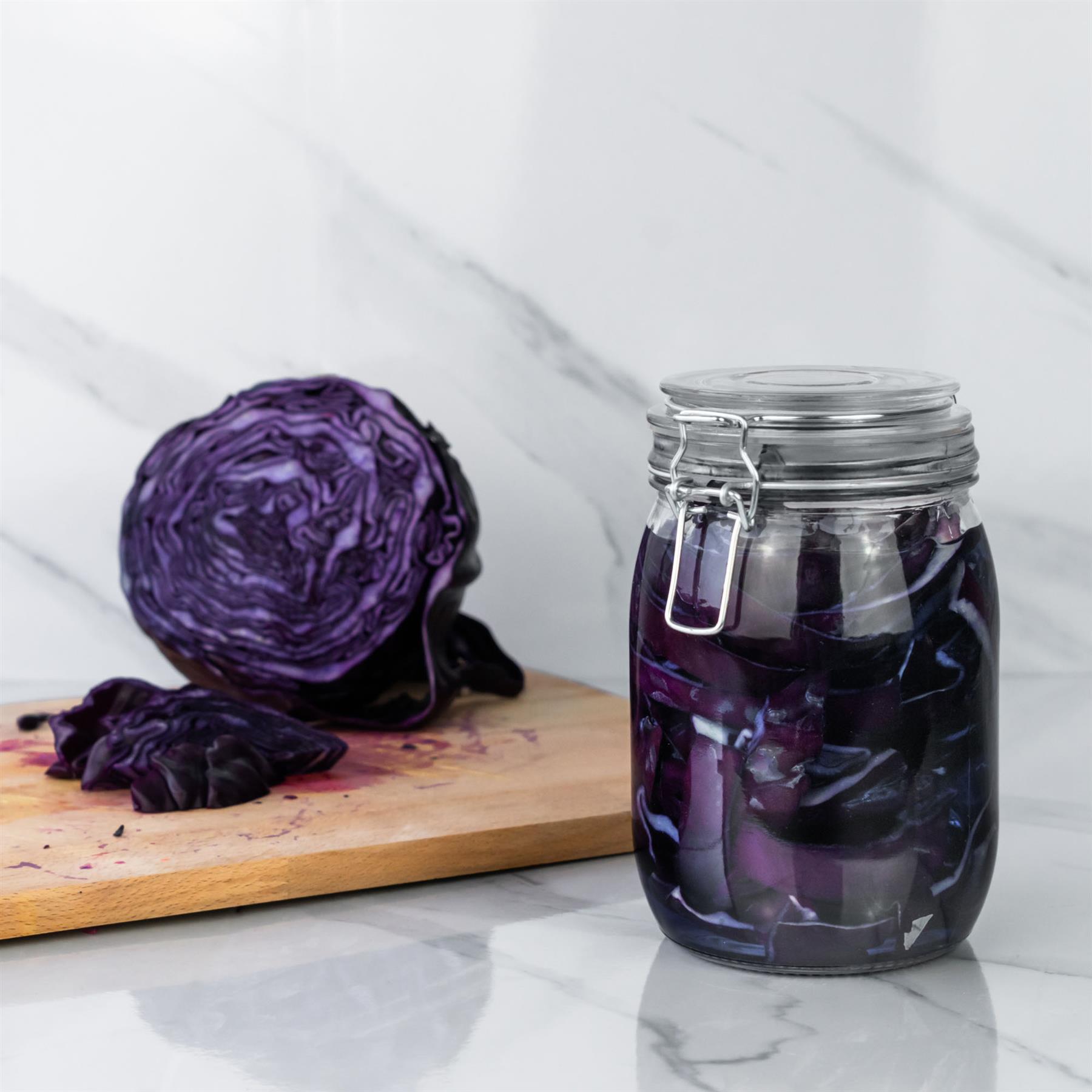Glass Storage Jars Airtight Clip Top Lid Food Preserve Preserving Jar 1 Litre x6 - Picture 12 of 27