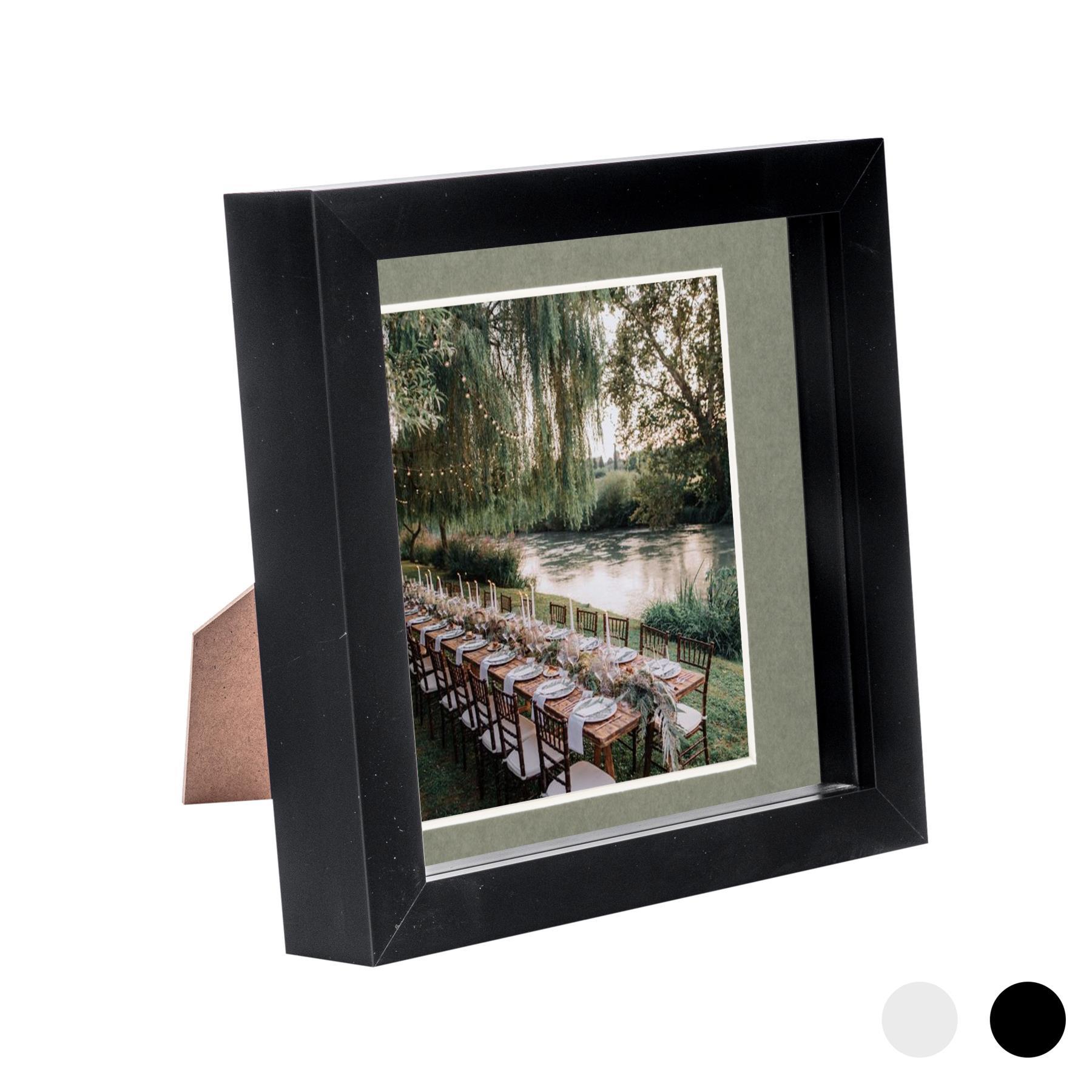 6 x 6 3D Box Frame Photo Picture Deep Display Shadow with 4 x 4 Mount
