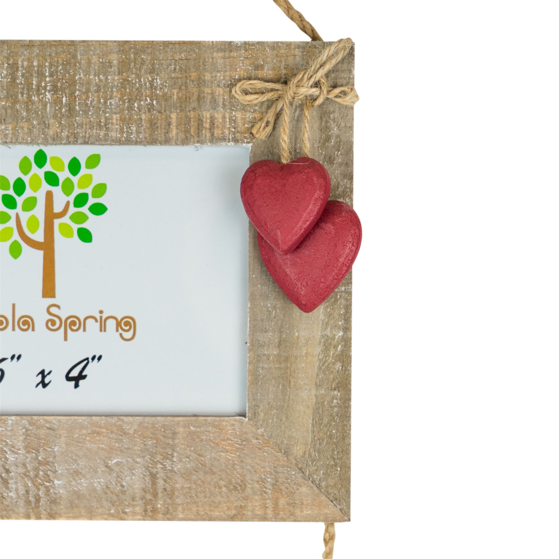 wooden shabby chic rustic driftwood triple hanging red