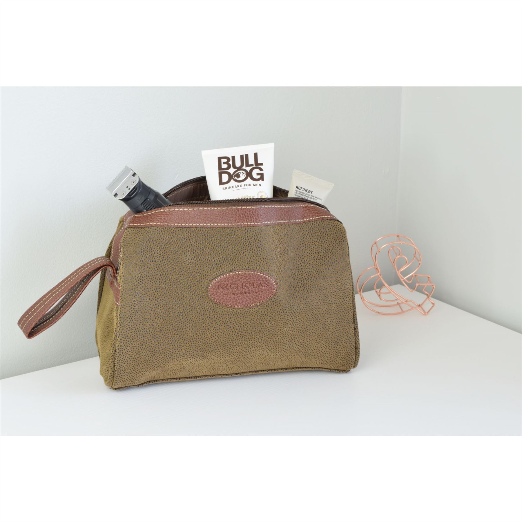 Ebay Mens Leather Wash Bags Used