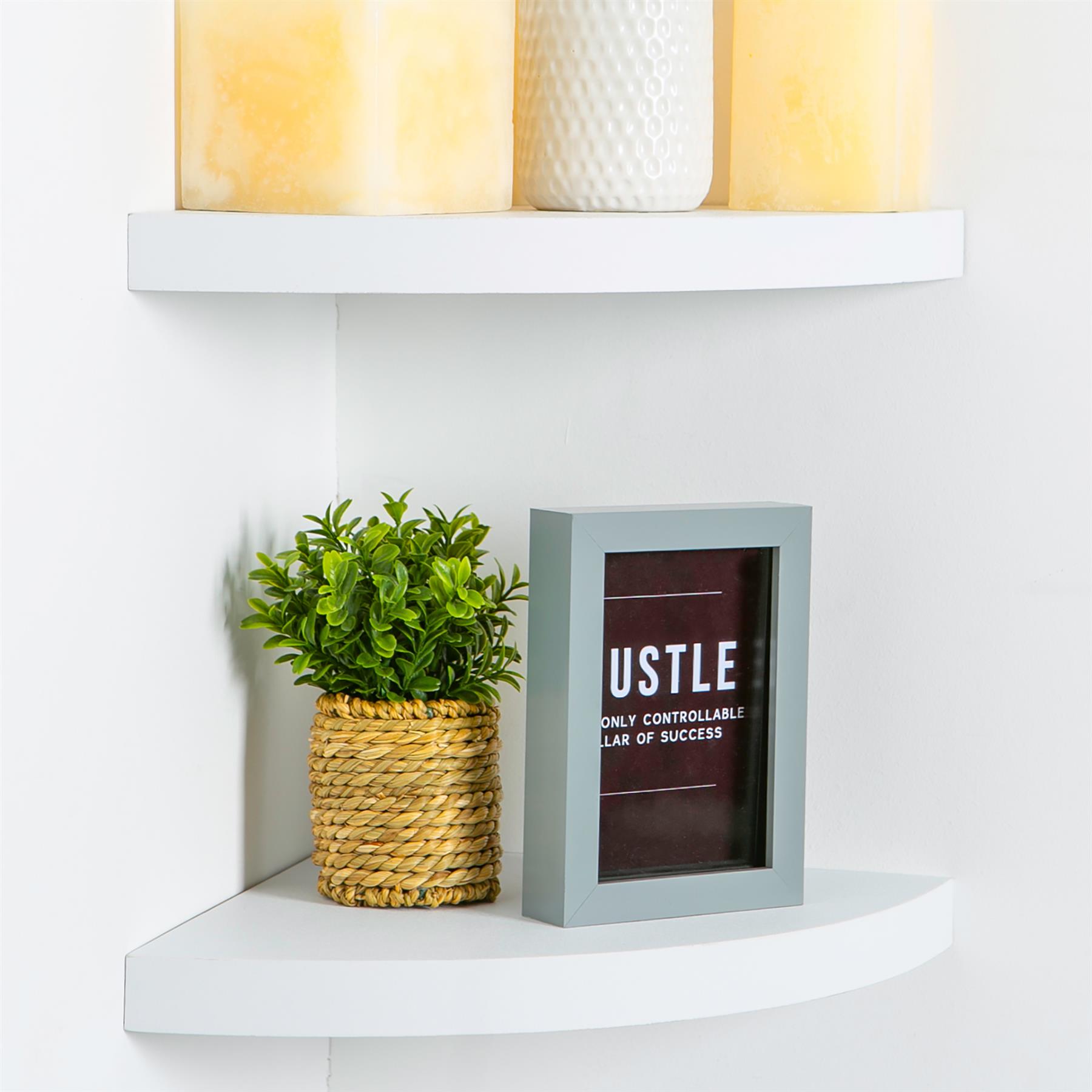 Schwebendes Wandregal - aus Holz - 29,5 x 29,5 cm - Weiß | eBay