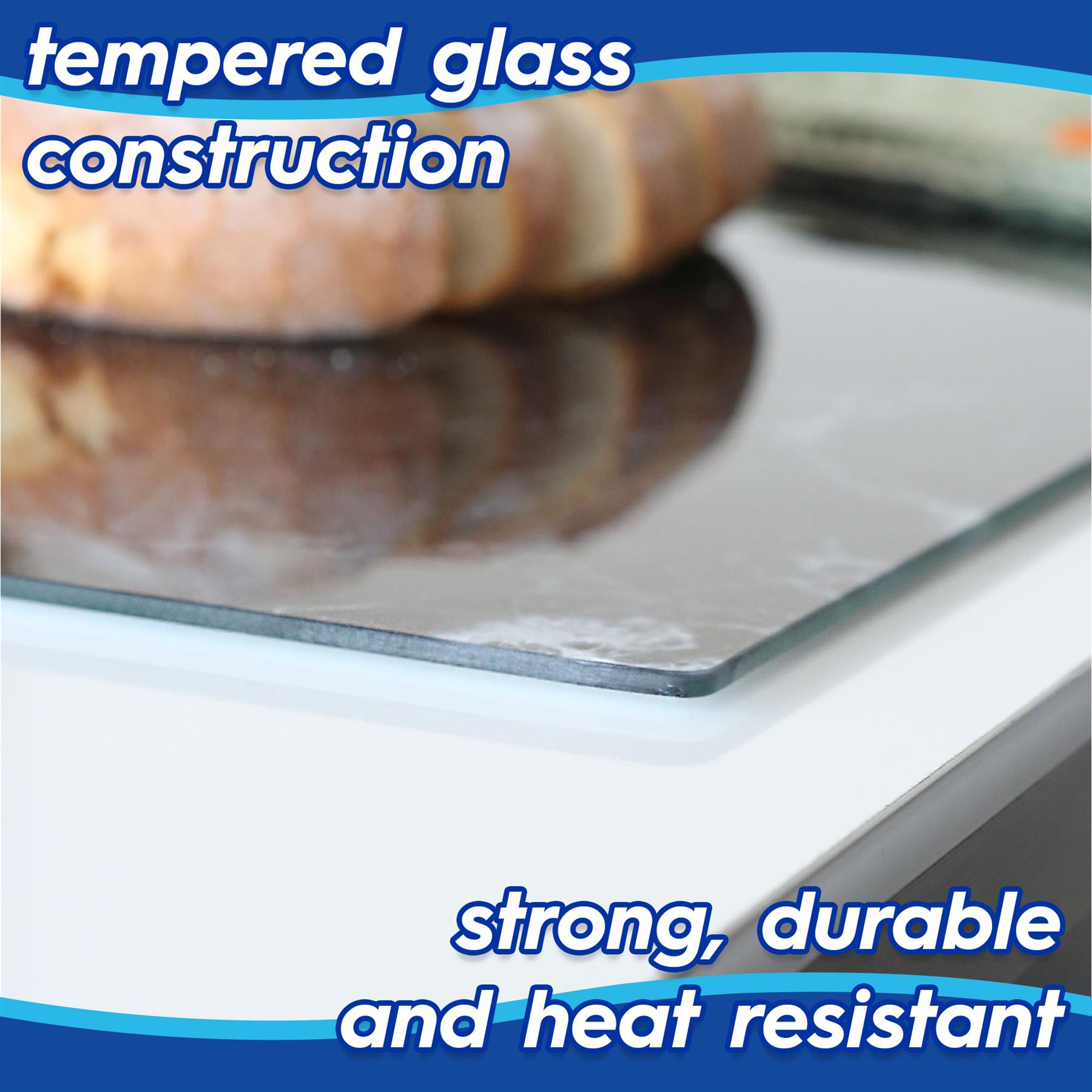 Tabla de cortar rectangular de vidrio 50 cm x 40 cm mármol cocina encimera ahorradora - Imagen 4 de 14